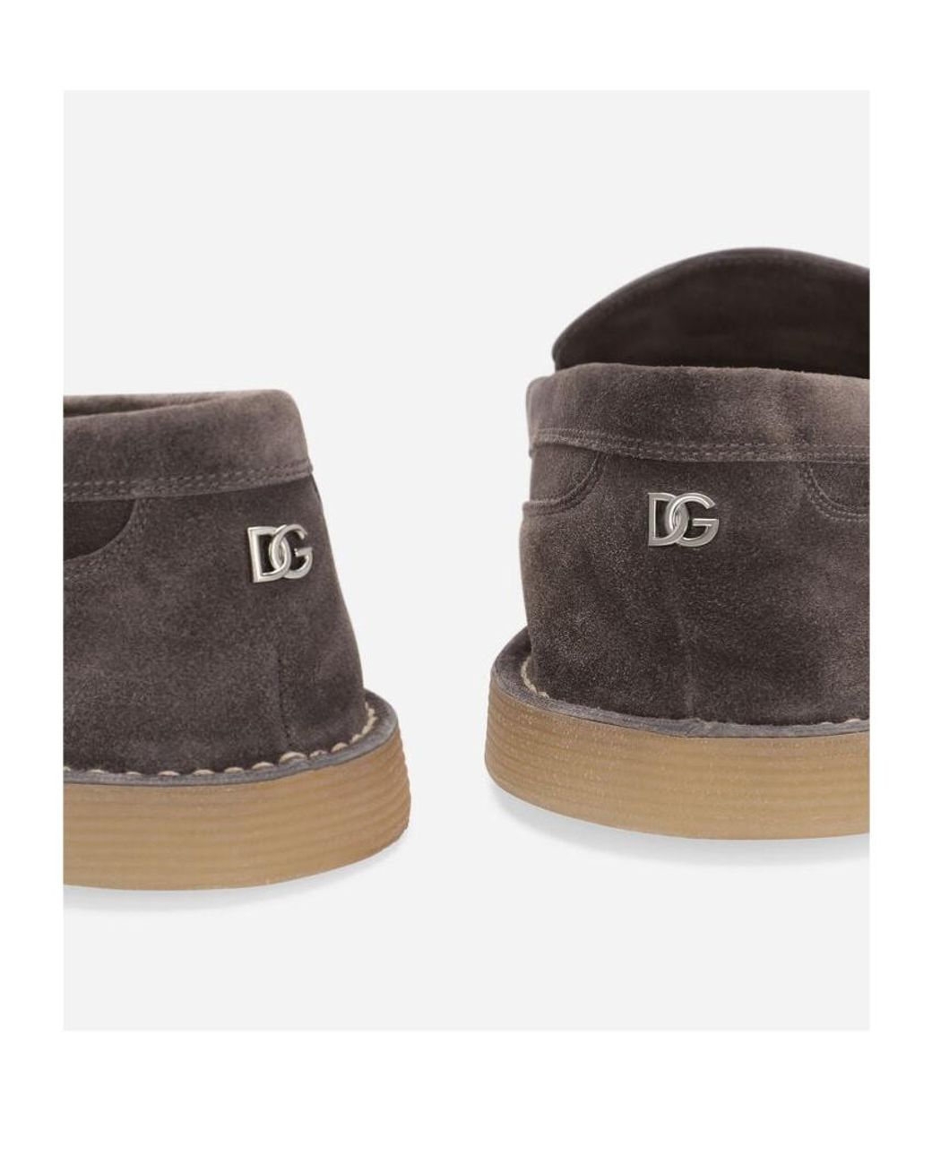 Dolce & Gabbana Brown Dg Logo Plaque Loafers for men