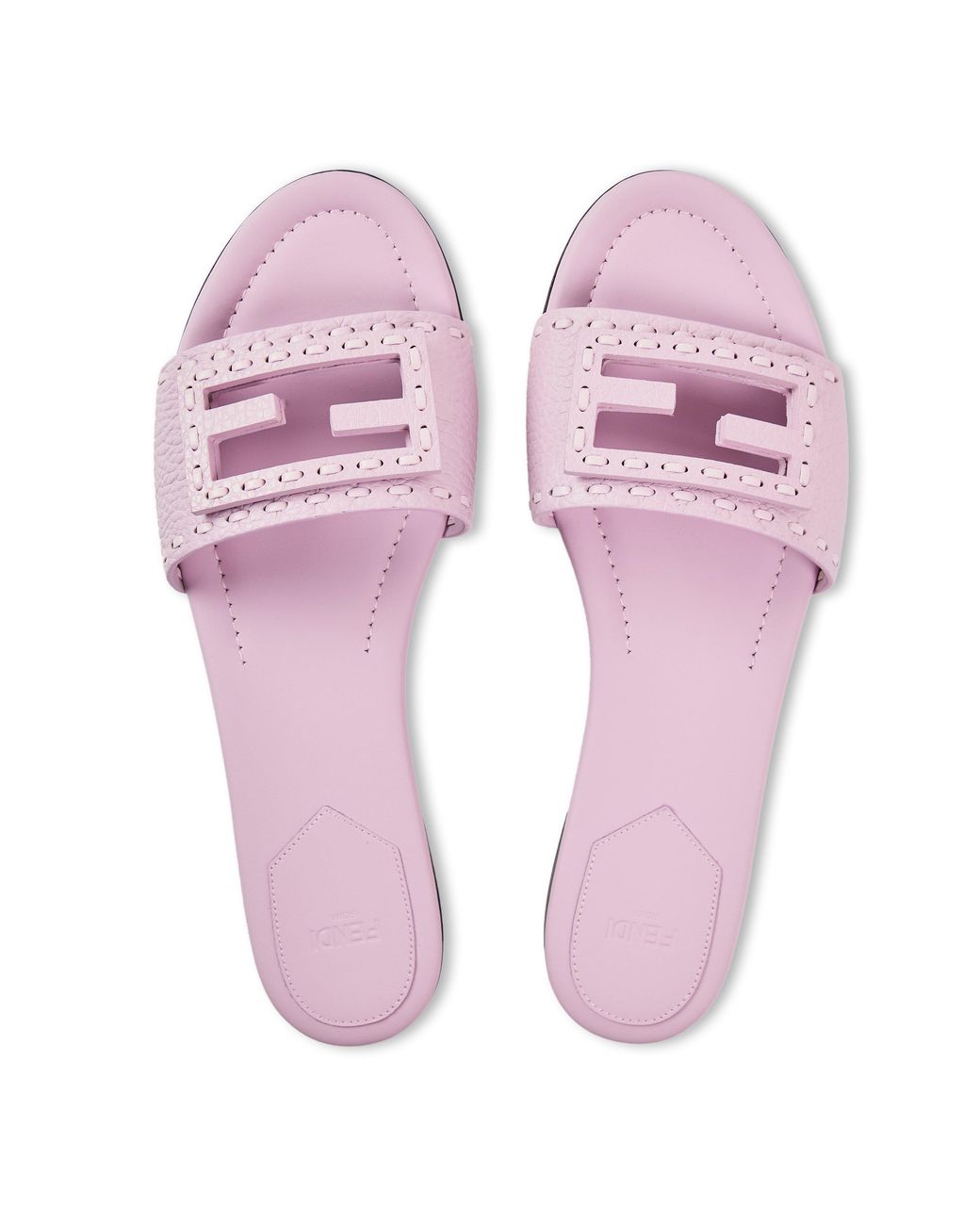 Fendi Pink Breathable Flat-Bottomed Flip-Flops