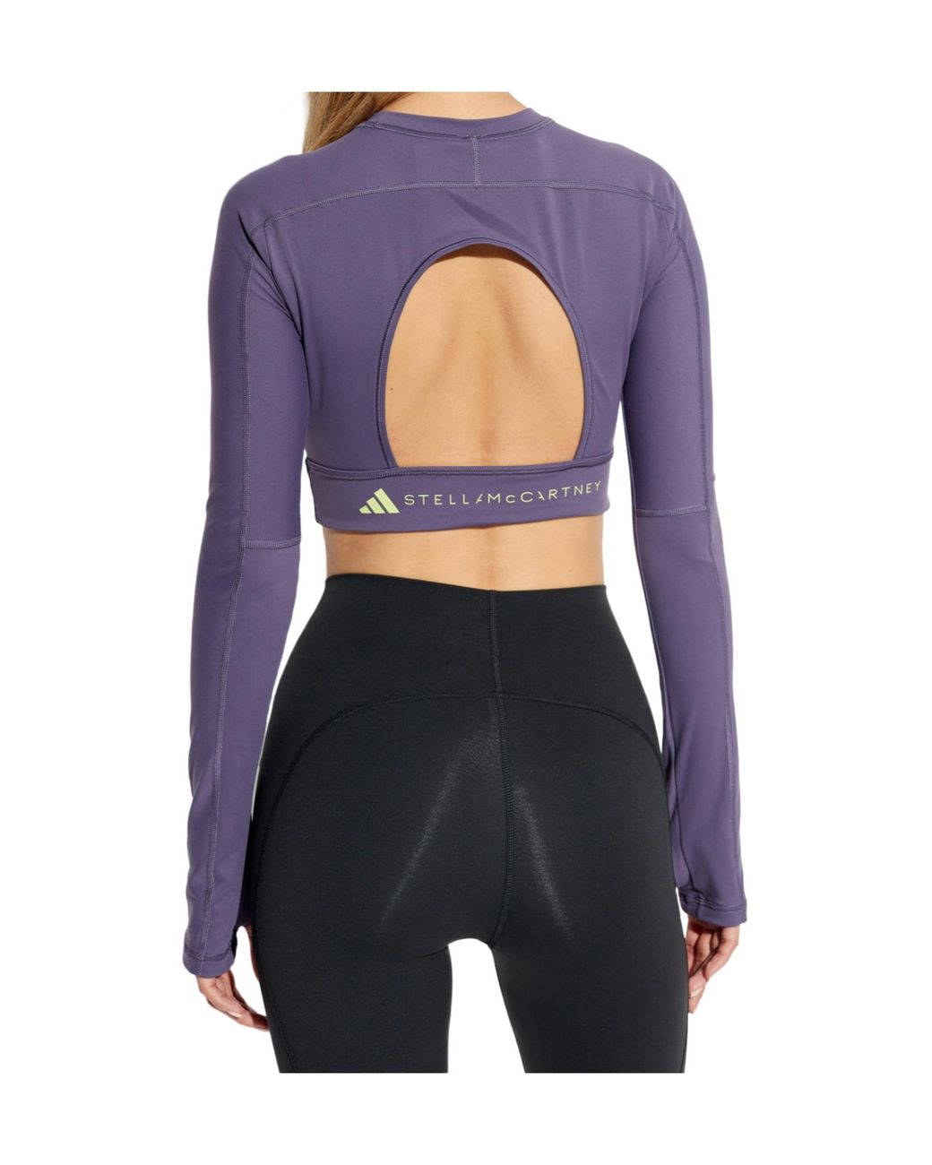 Adidas By Stella McCartney Purple Short Crewneck Training T-Shirt