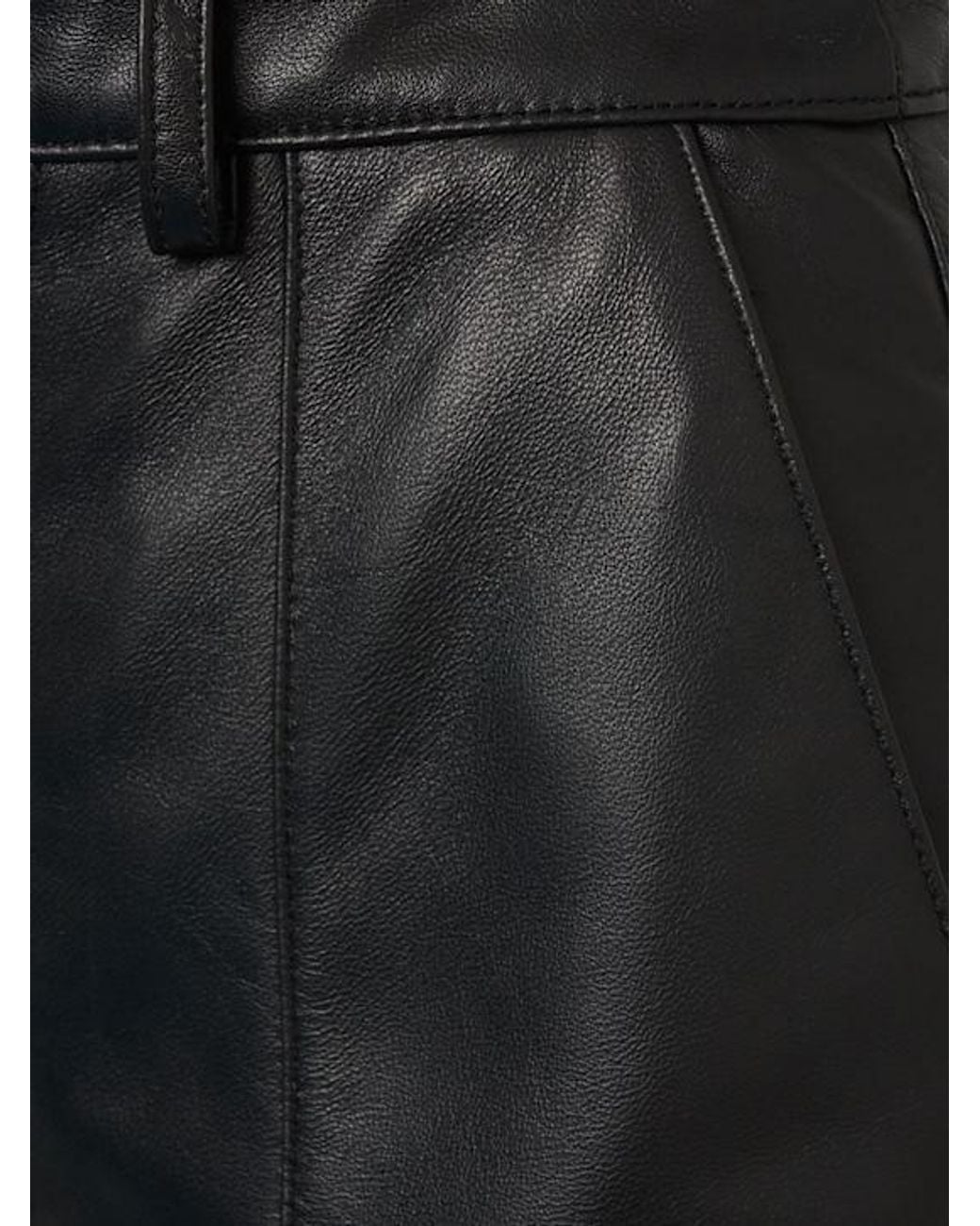 GIUSEPPE DI MORABITO Black Leather Flared Pants