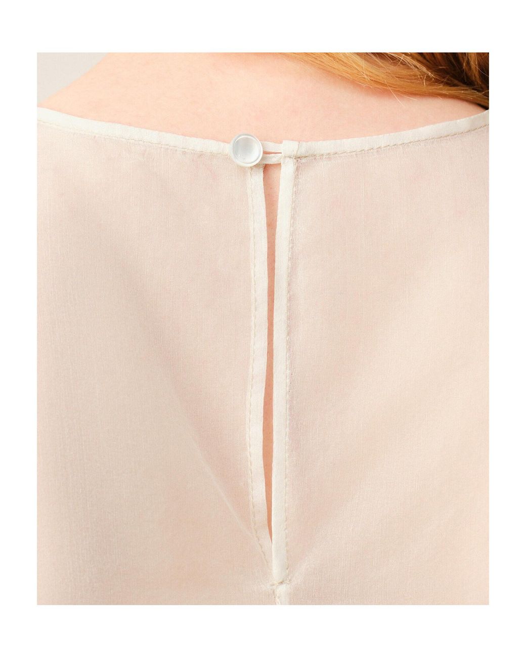 AMI White Sheer Top