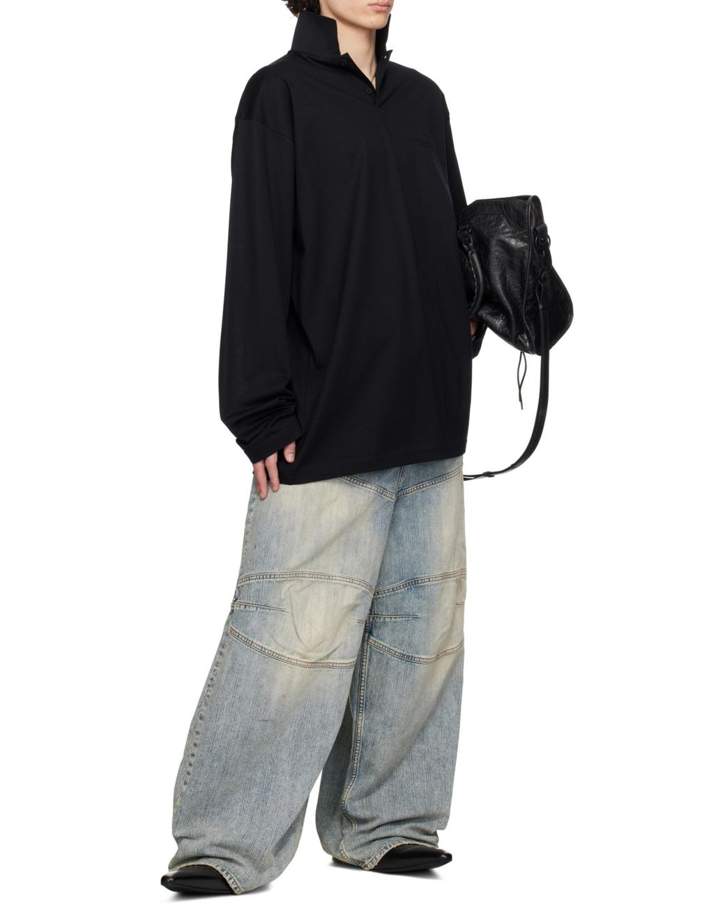 Balenciaga Blue Baggy Jeans for men