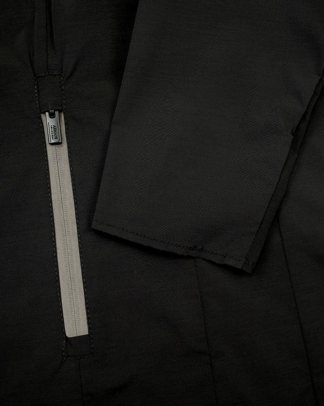Armani Collezioni Black Loose-Fit Logo Casual Jacket for men