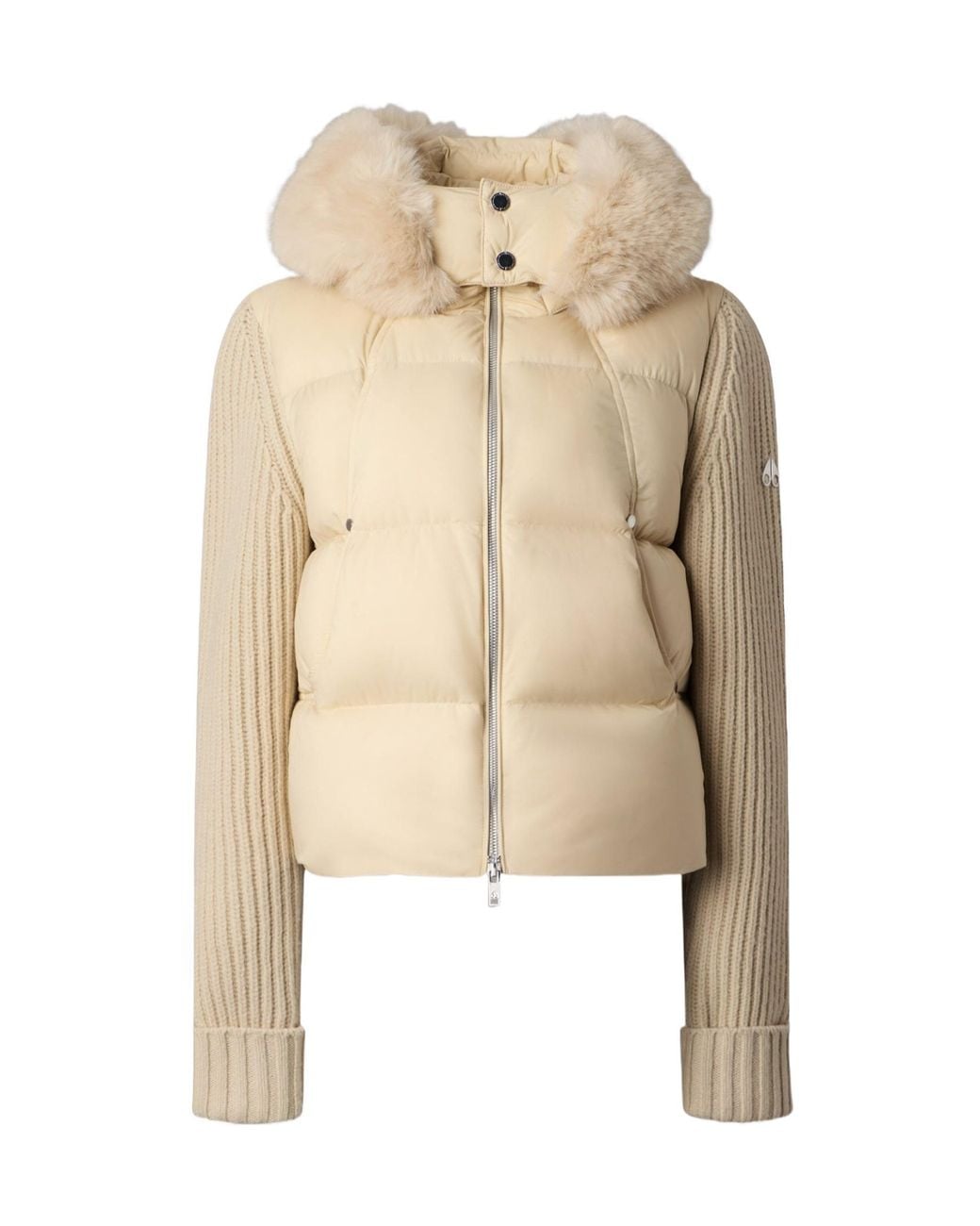 Moose Knuckles Natural Everest Hybrid Hooded Jacket