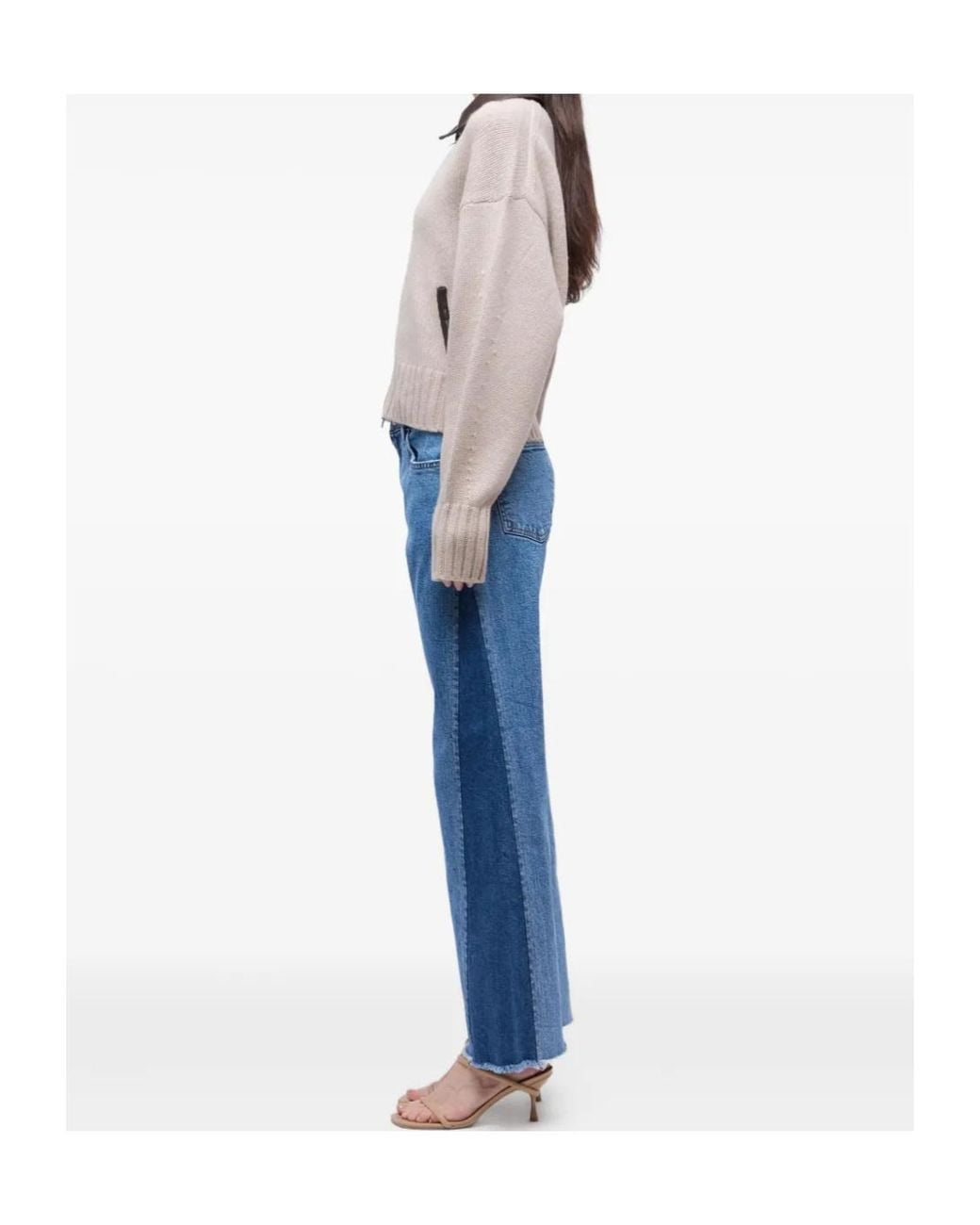 Jonathan Simkhai Blue High-Collar Wool Jacket