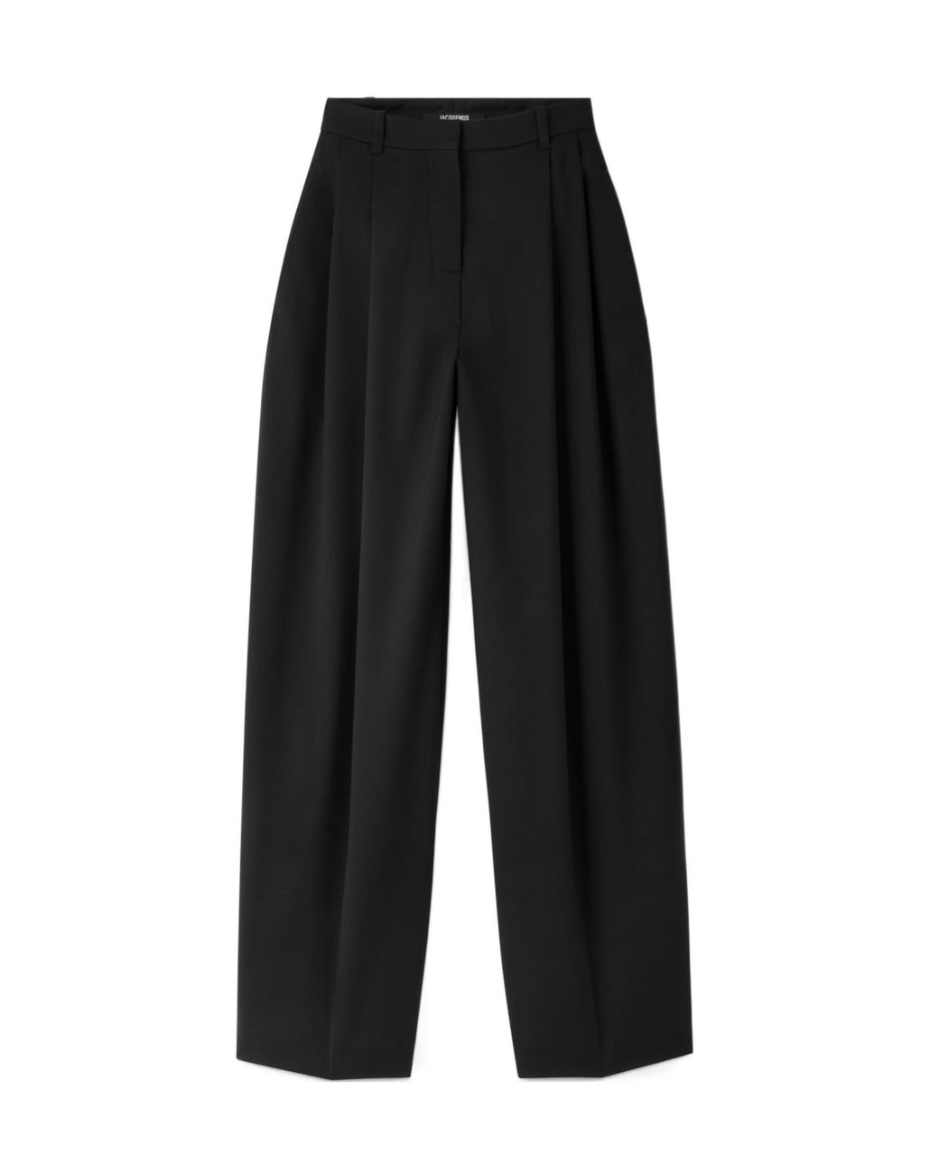 Jacquemus Black Pleated Wide-Leg Pants