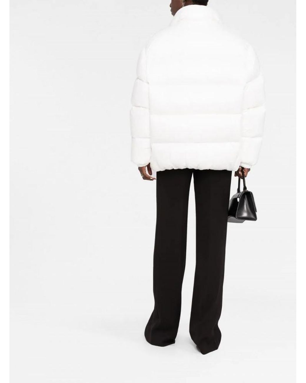 Prada White Re-Nylon Hooded Down Jacket
