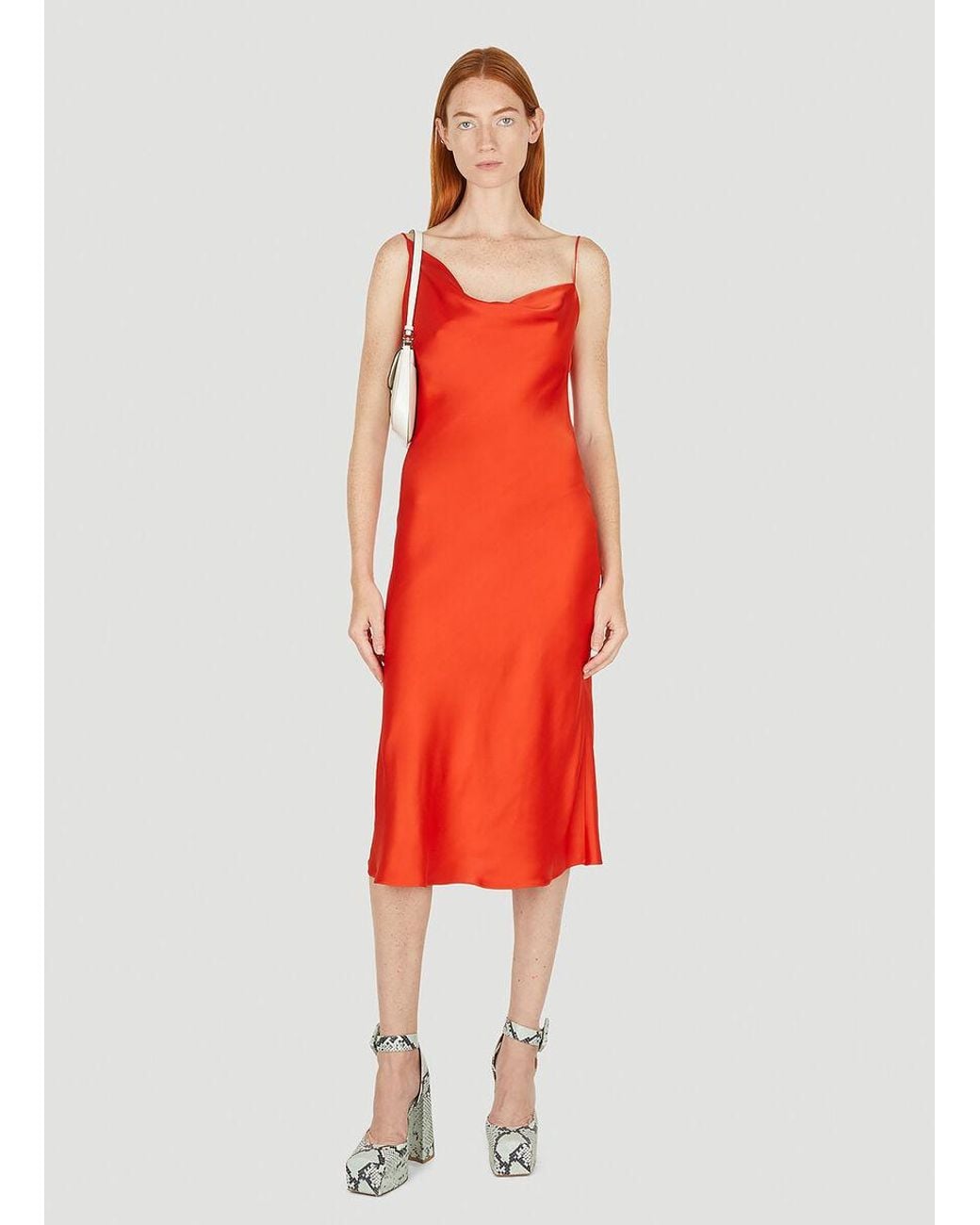 Stella McCartney Red Low-Back Slip Dress