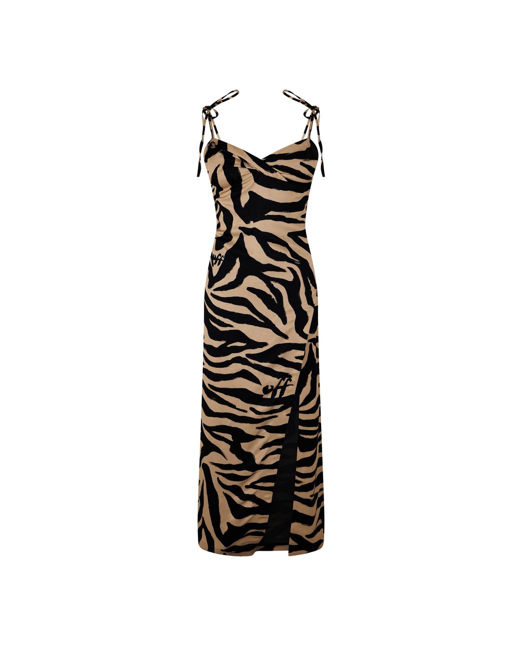 Off-White c/o Virgil Abloh Black Zebra Midi Dress