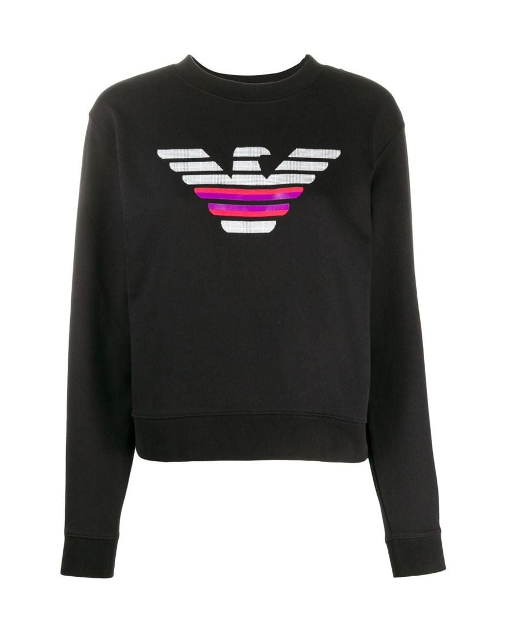 Emporio Armani Black Logo Print Sweatshirt