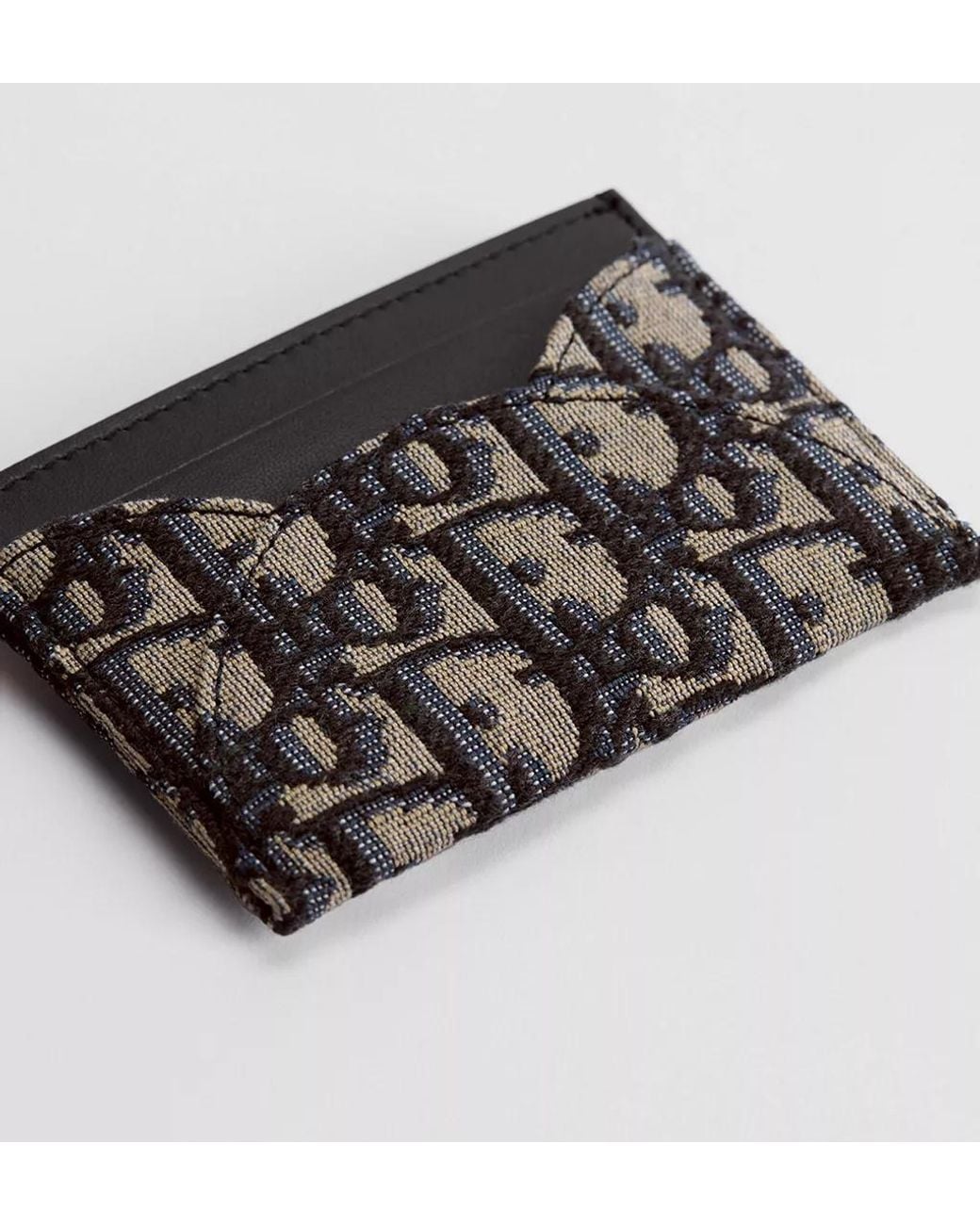 Dior Black Médaillon Freesia Card Holder