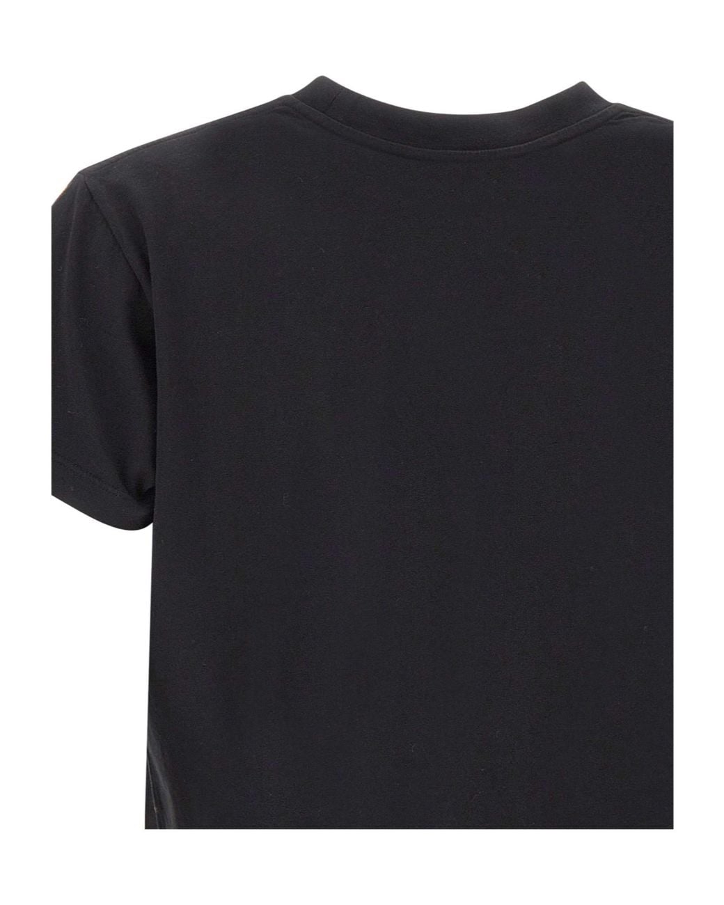 MM6 by Maison Margiela Black Cropped Logo T-Shirt