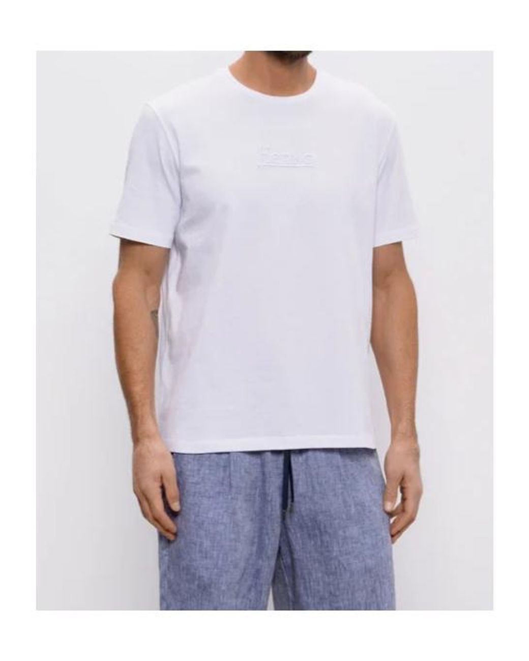 Herno White Logo-Embroidered Crewneck T-Shirt for men