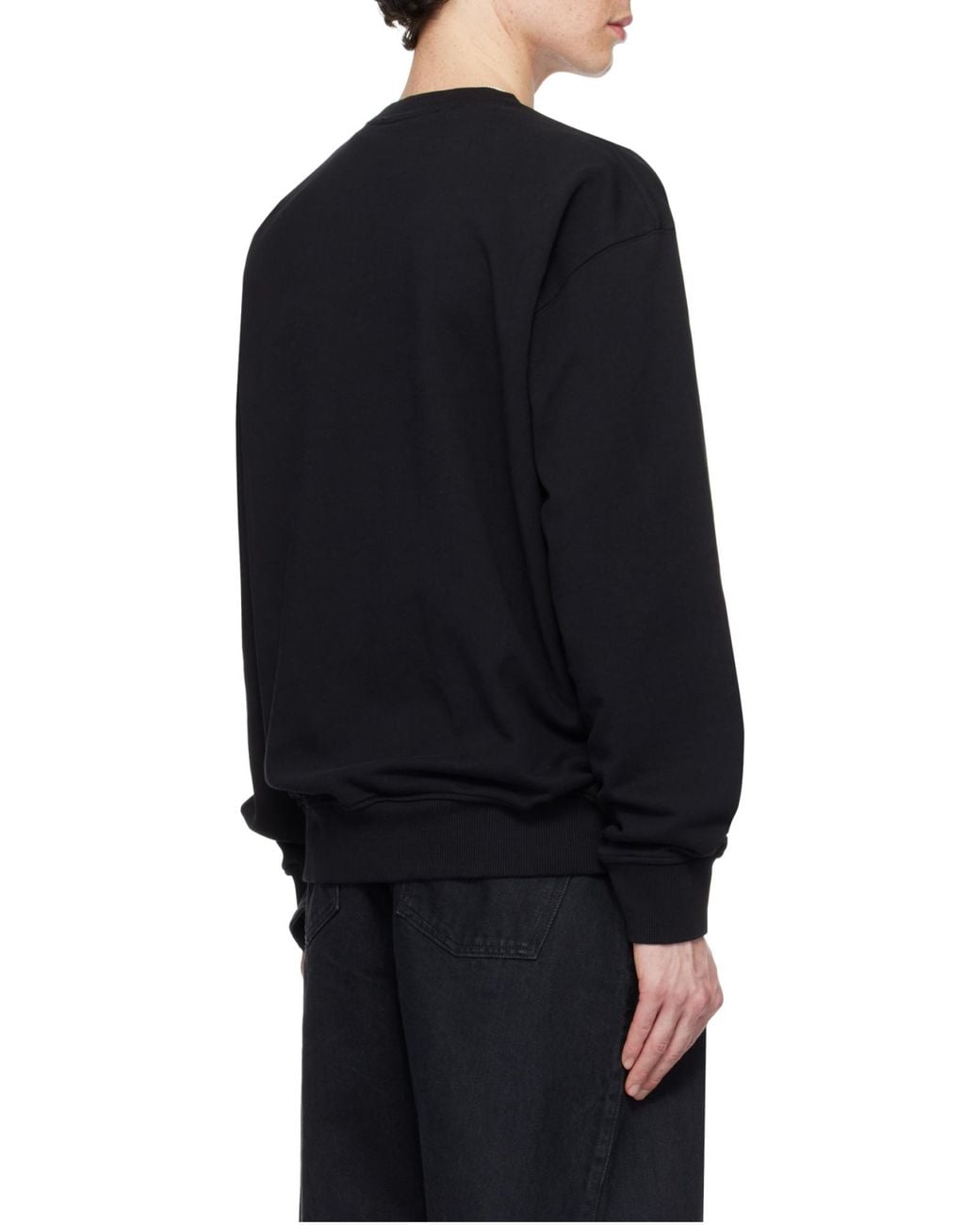 J.W. Anderson Black Jw Anderson Logo Embroidered Sweatshirt for men