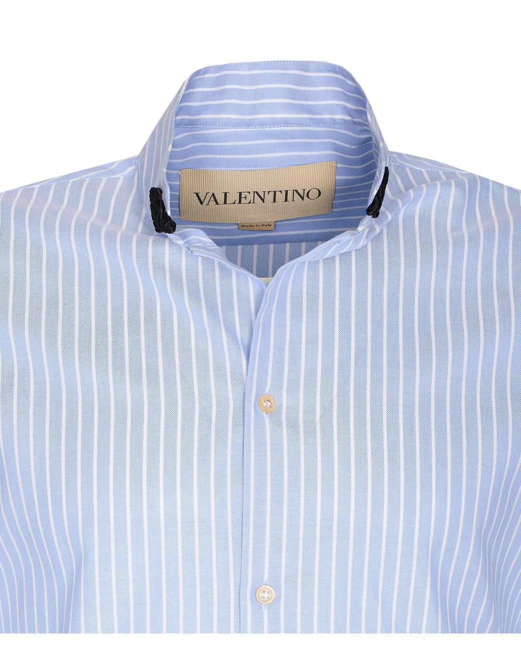 Valentino Blue Striped Button-Up Shirt for men