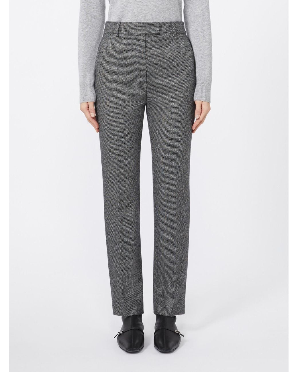 Max Mara Gray Casual Pants With Belt Loops