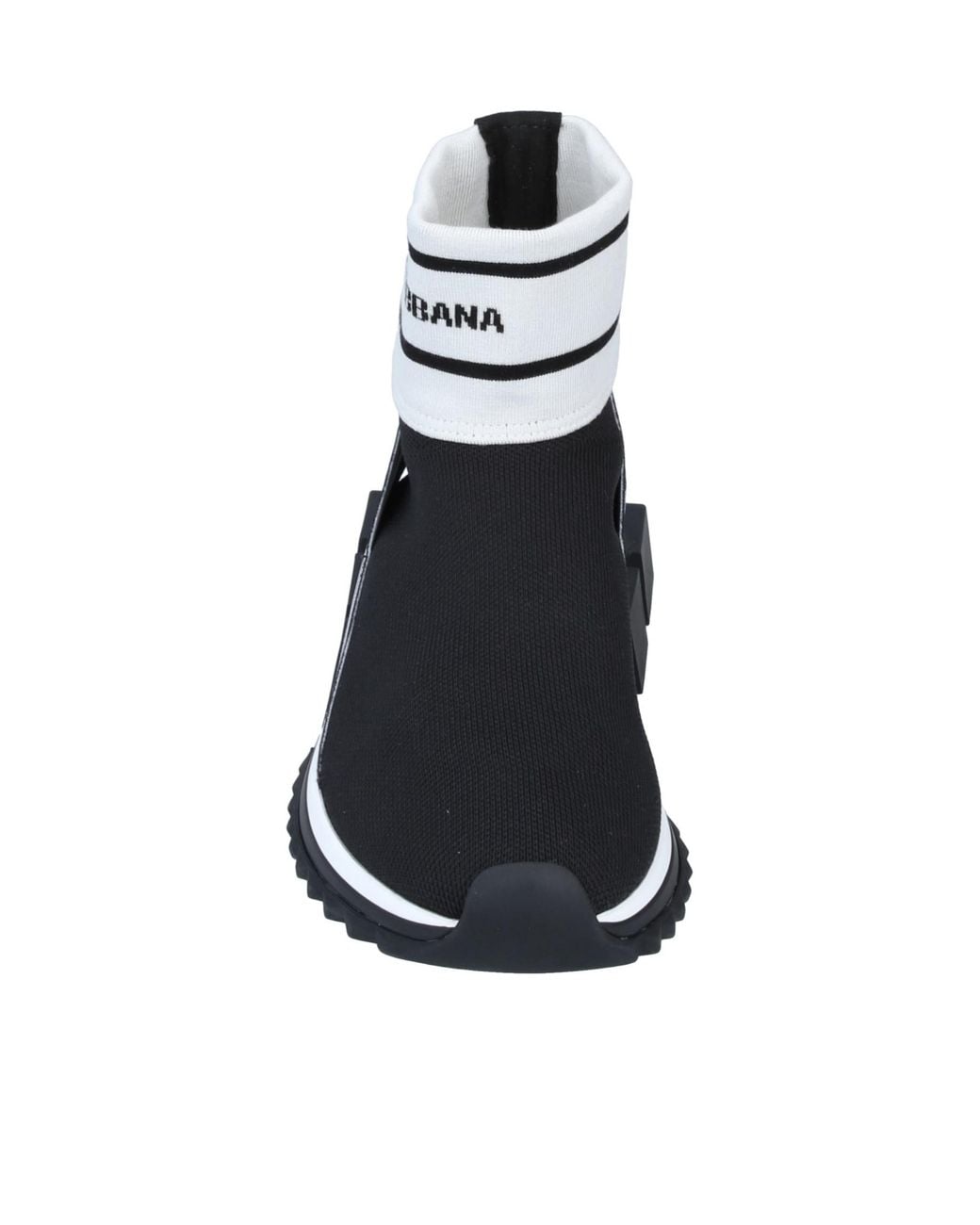 Dolce & Gabbana Black Minimalist High-Top Sneakers