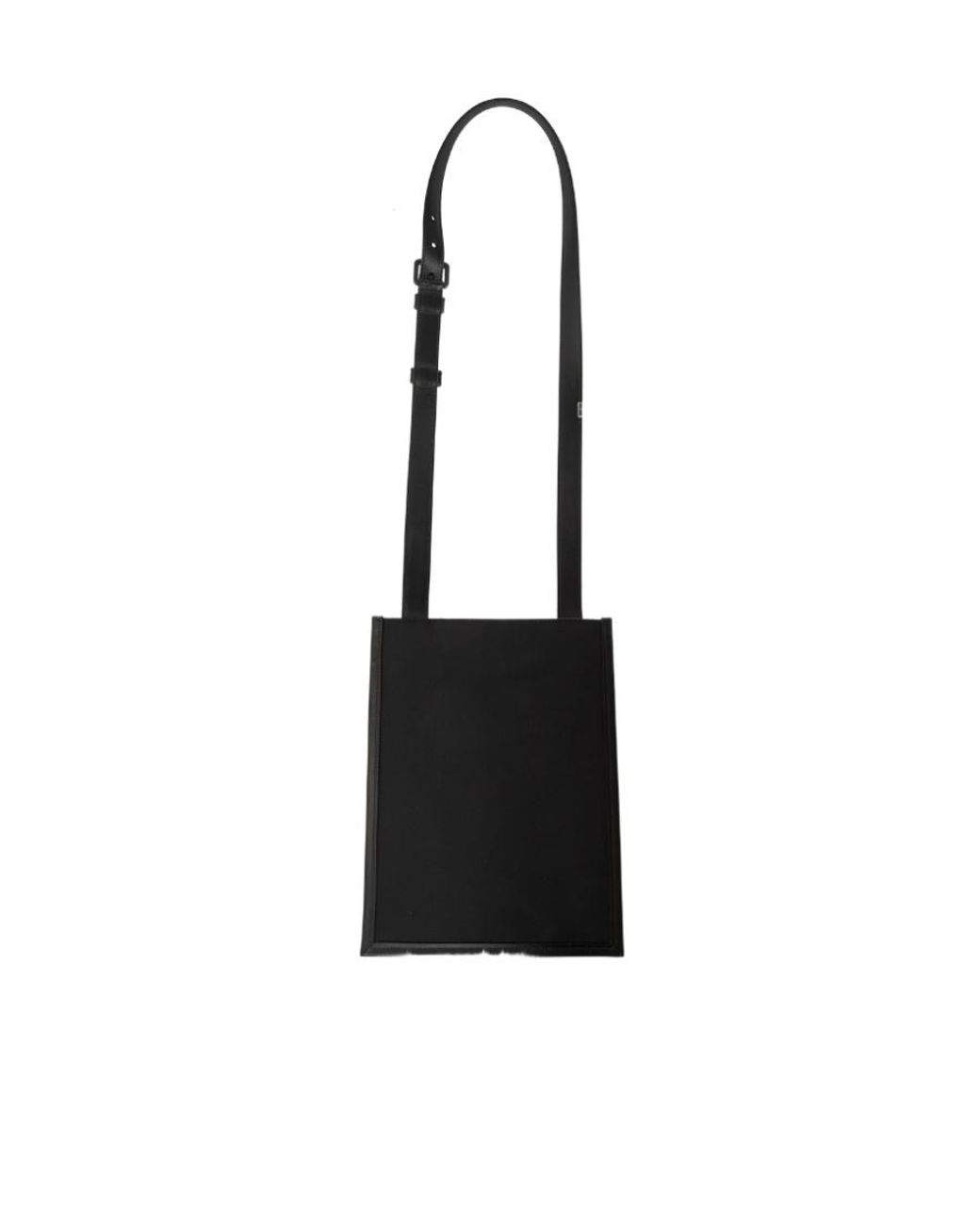McQueen Black Graffiti Logo Print Messenger Bag for men