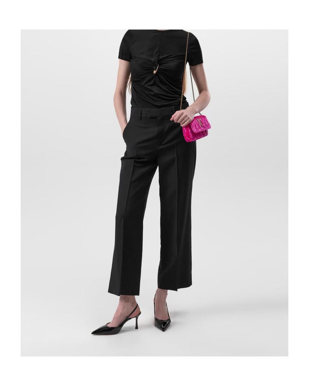 Versace Black Safety Pin Top