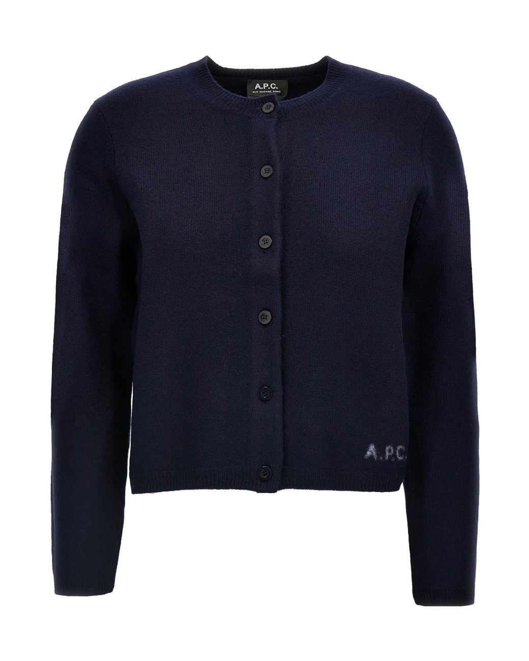 A.P.C. Blue Mila Button-Up Knitted Cardigan