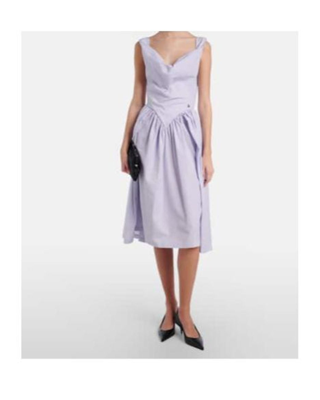 Vivienne Westwood Purple Sunday Cotton Seersucker Midi Dress
