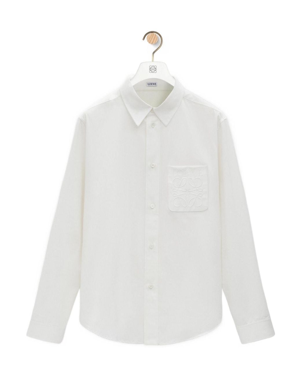 Loewe White Lightweight Poplin Shirt for men
