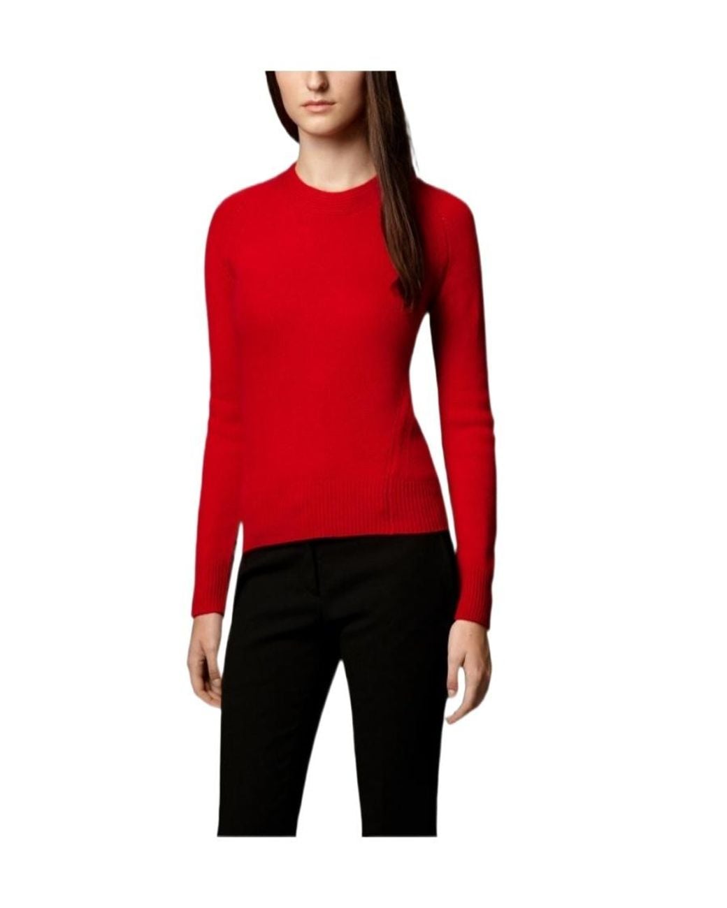 Burberry Red Crew Neck Knitted Sweater