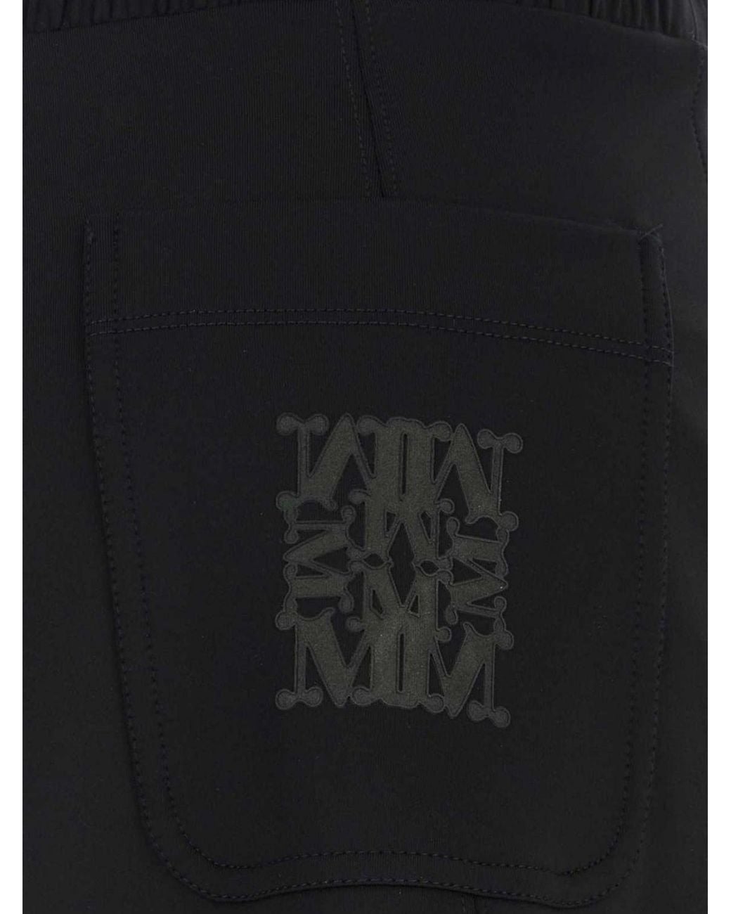 Max Mara Black Olmo Barrel-Leg Pants