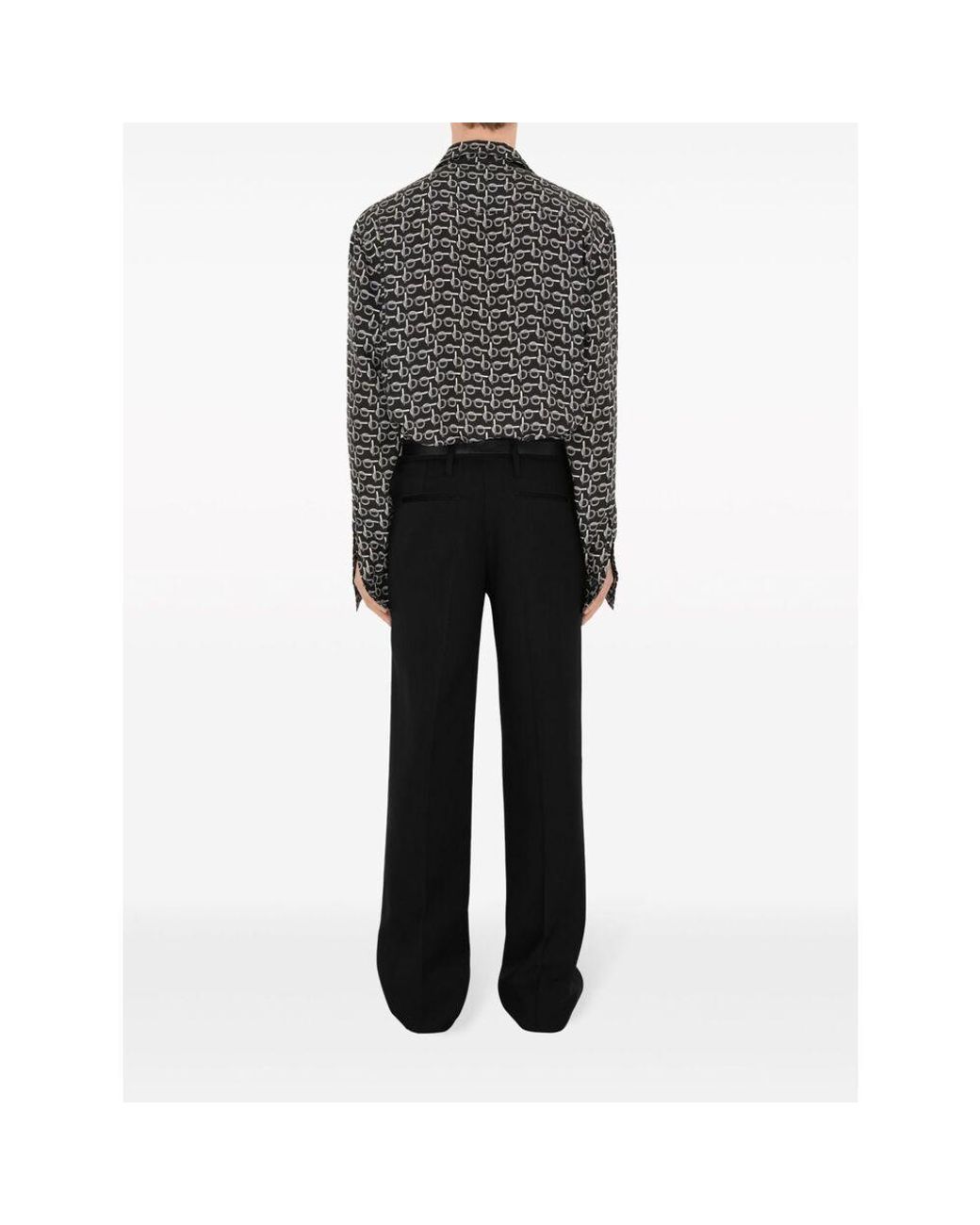 Burberry Black Straight-Leg Mid-Rise Tailored Trousers for men