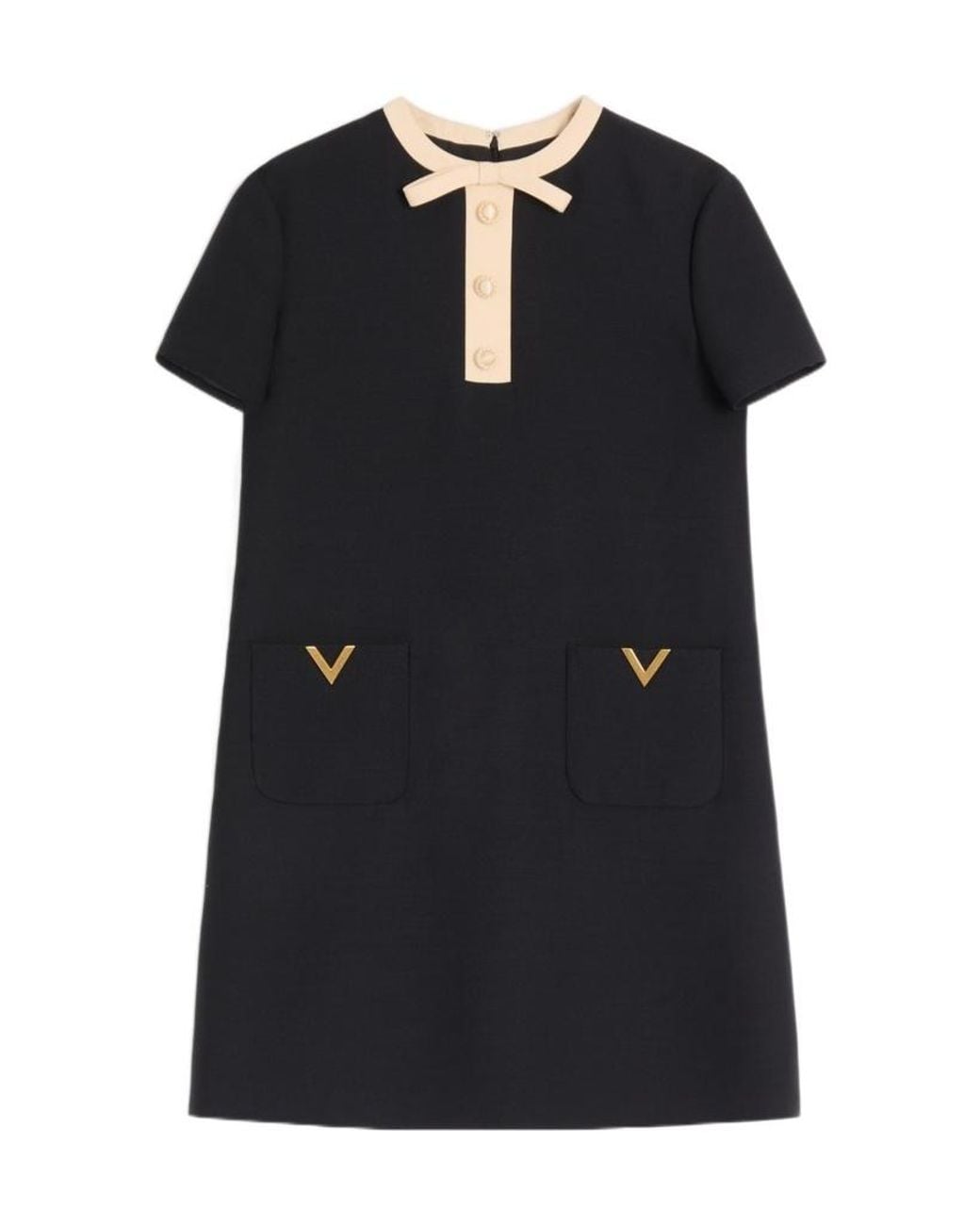 Valentino Black Crepe Couture Short Dress