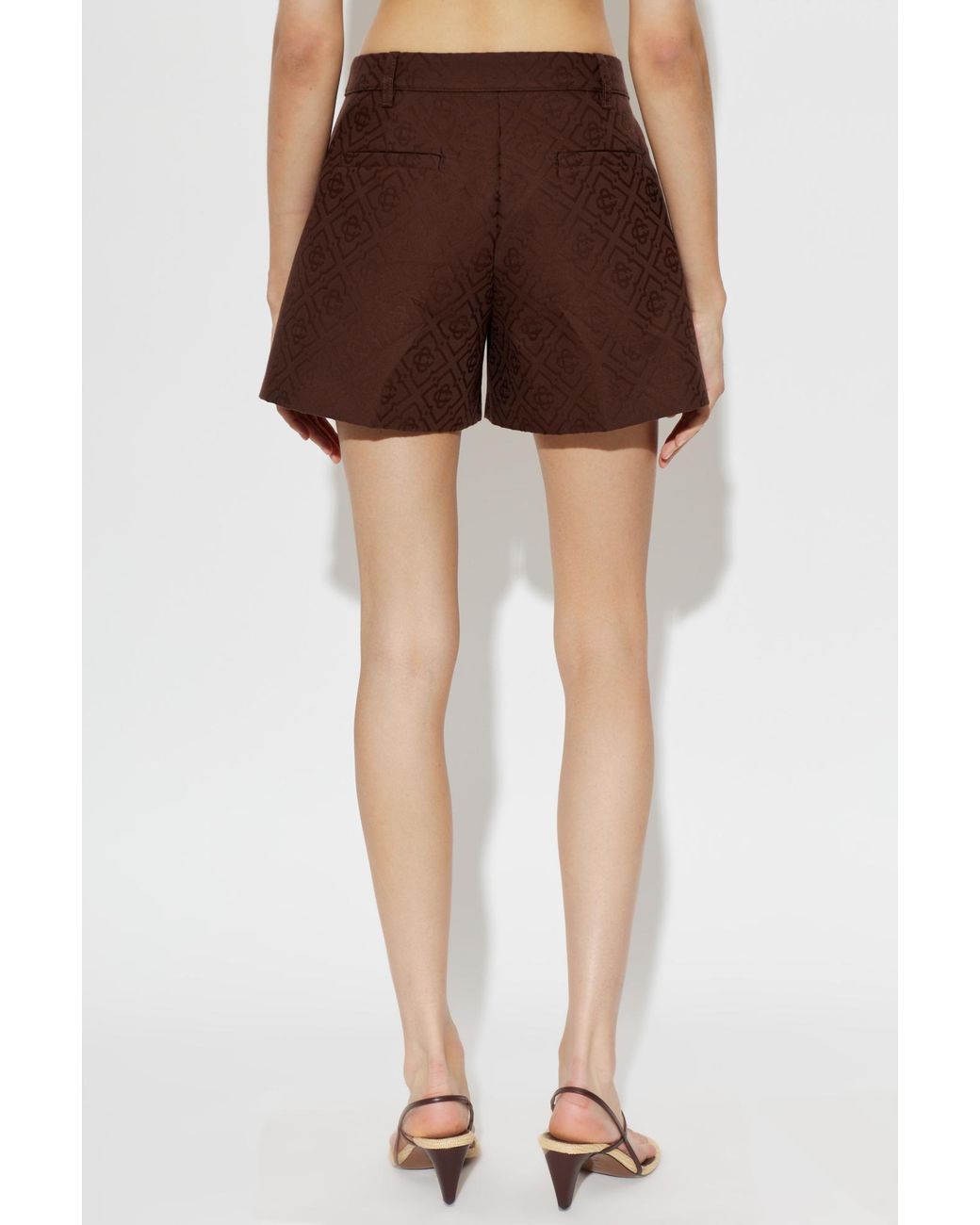 Casablanca Brown Belt Loop Shorts