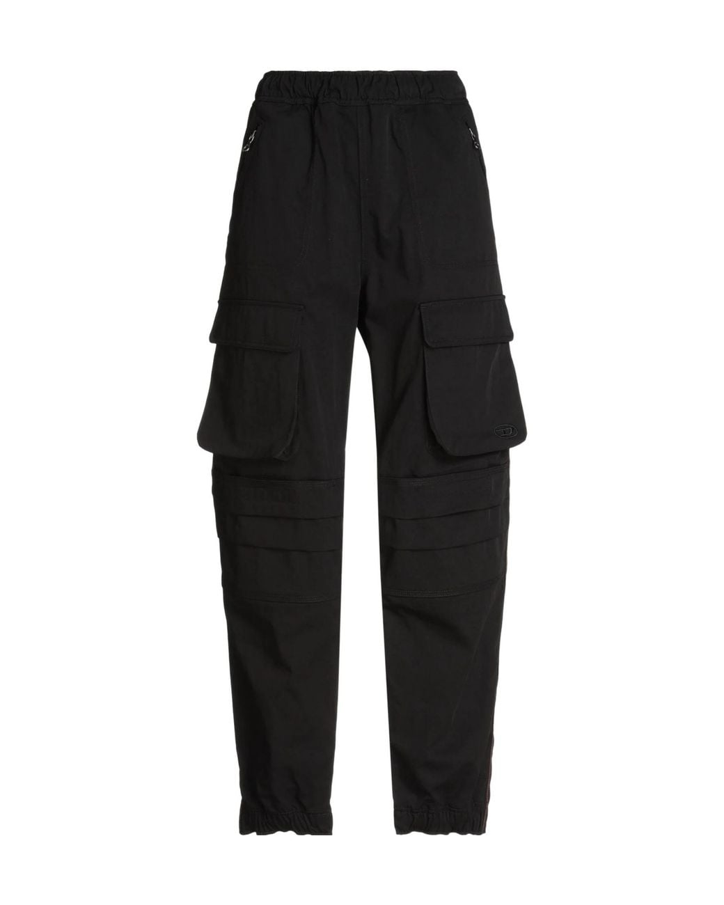 DIESEL Black Plain Colour Casual Trouser
