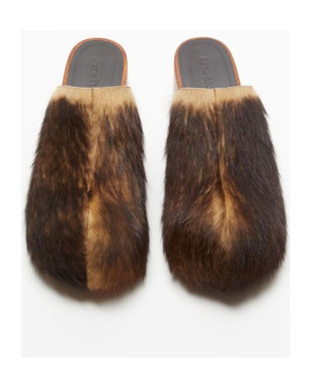 Acne Brown Wood Clogs
