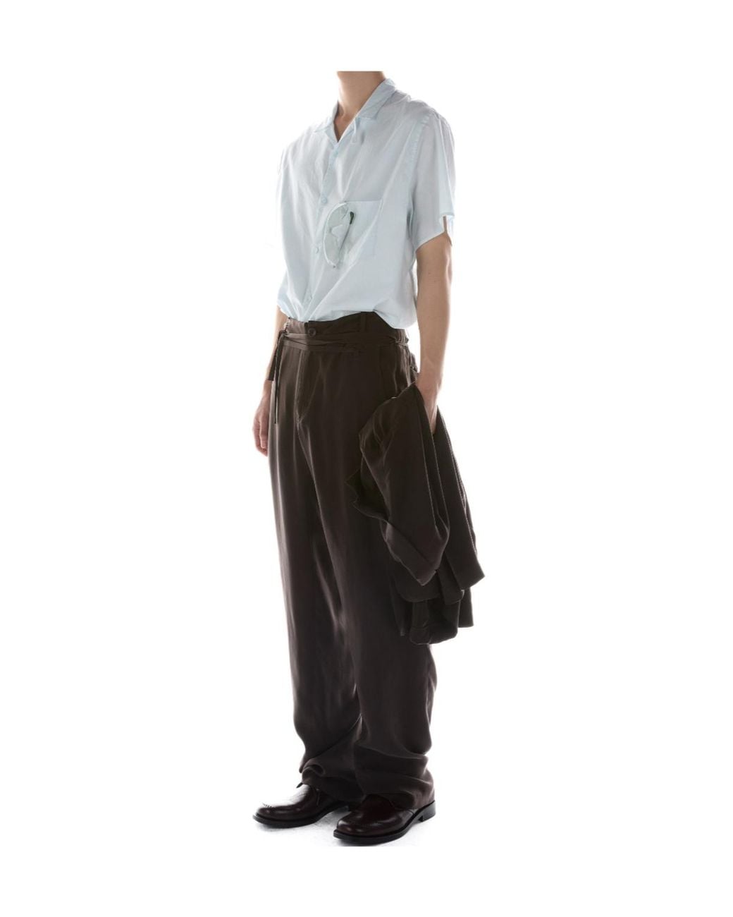 Post Archive Faction PAF White Vacation Short-Sleeve Pocket Shirt for men