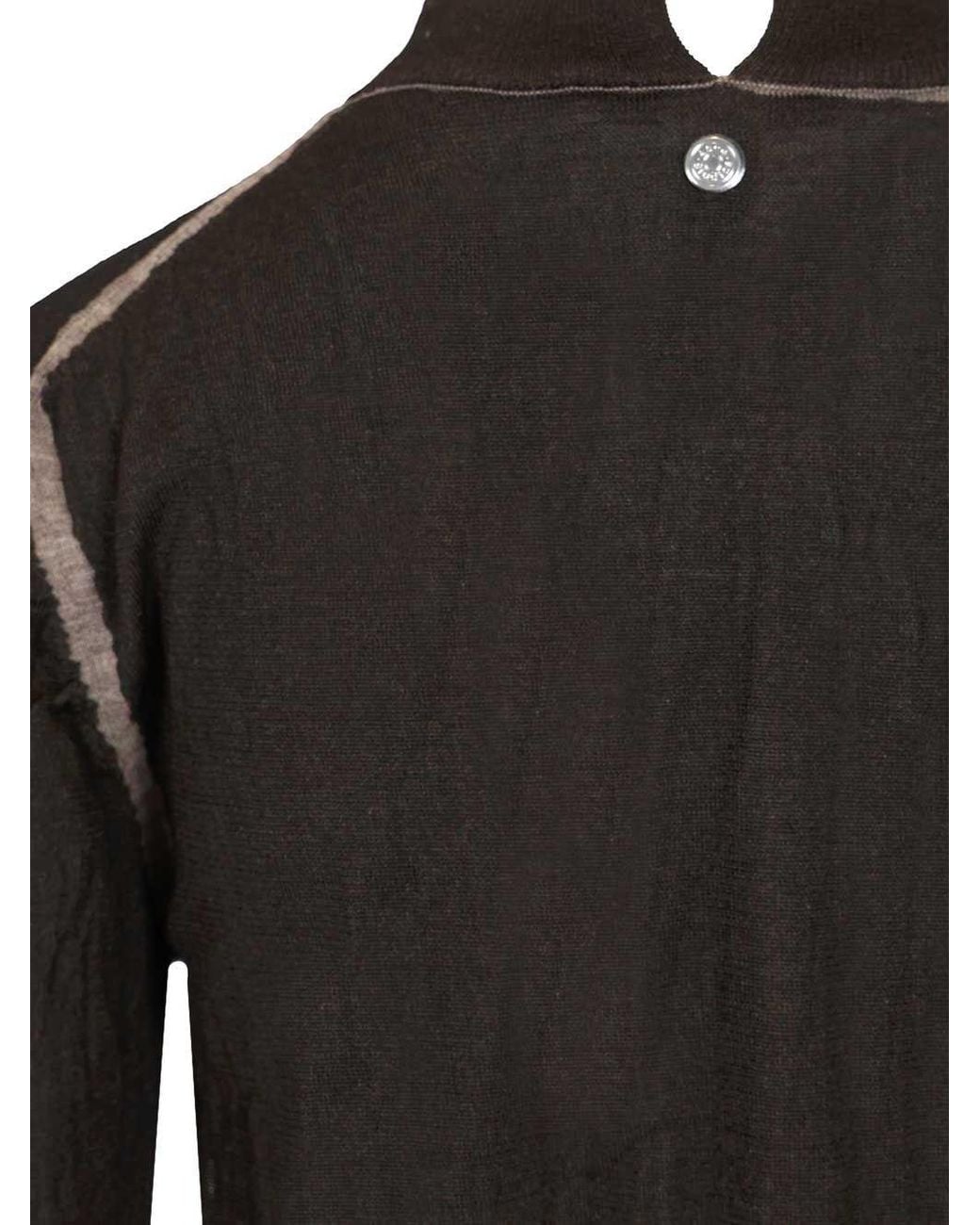 Acne Black Wrinkled V-Neck Jumper