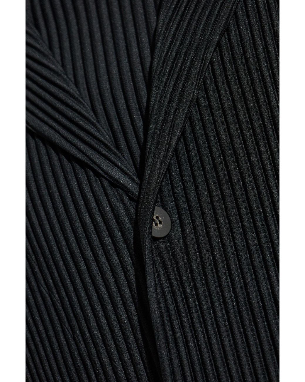 Homme Plissé Issey Miyake Blue Button-Fastening Coat for men