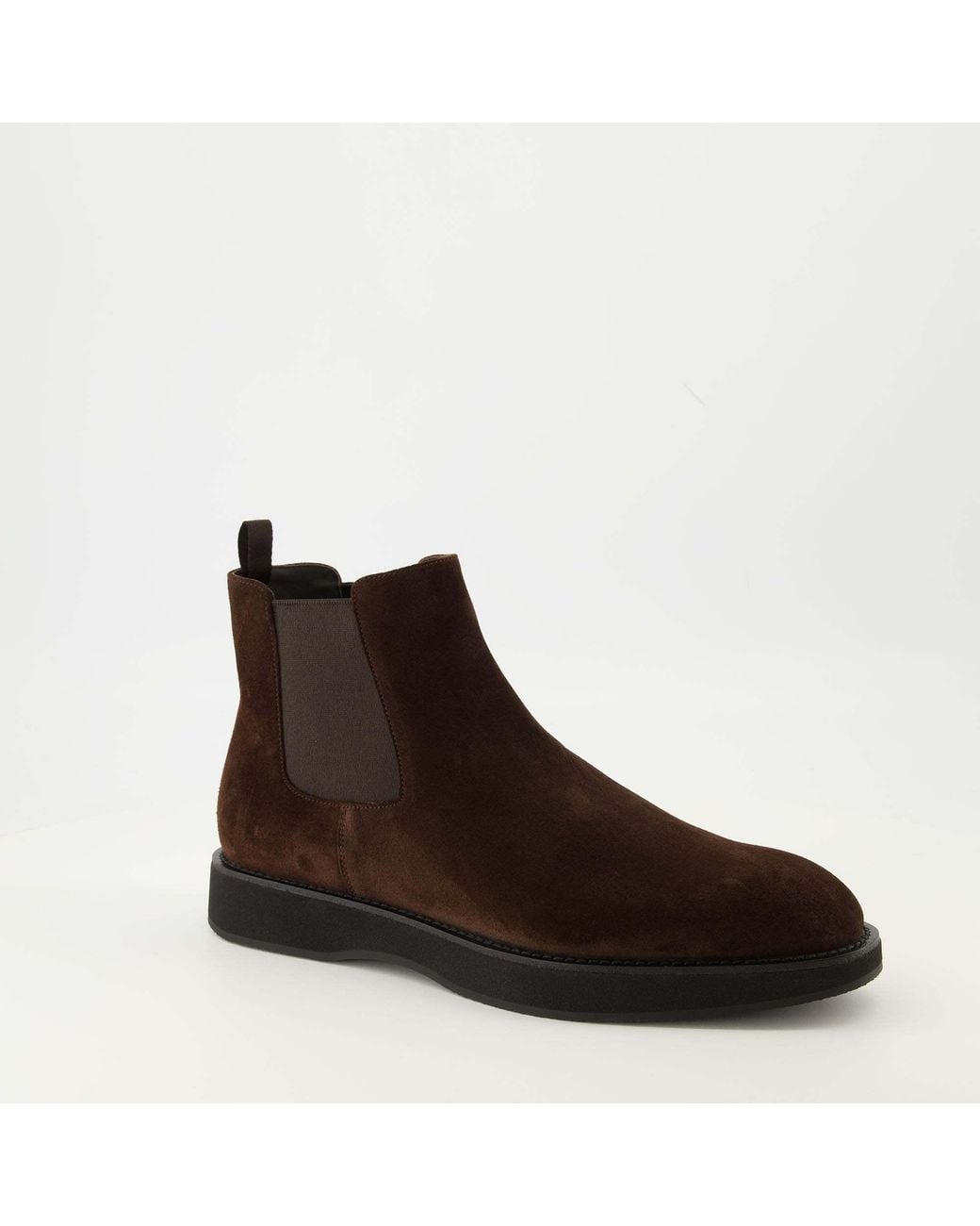 Prada Brown Suede Chelsea Boots for men