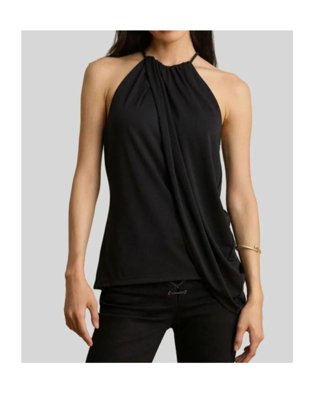 Ralph Lauren Black Halter-Neck Tank Top