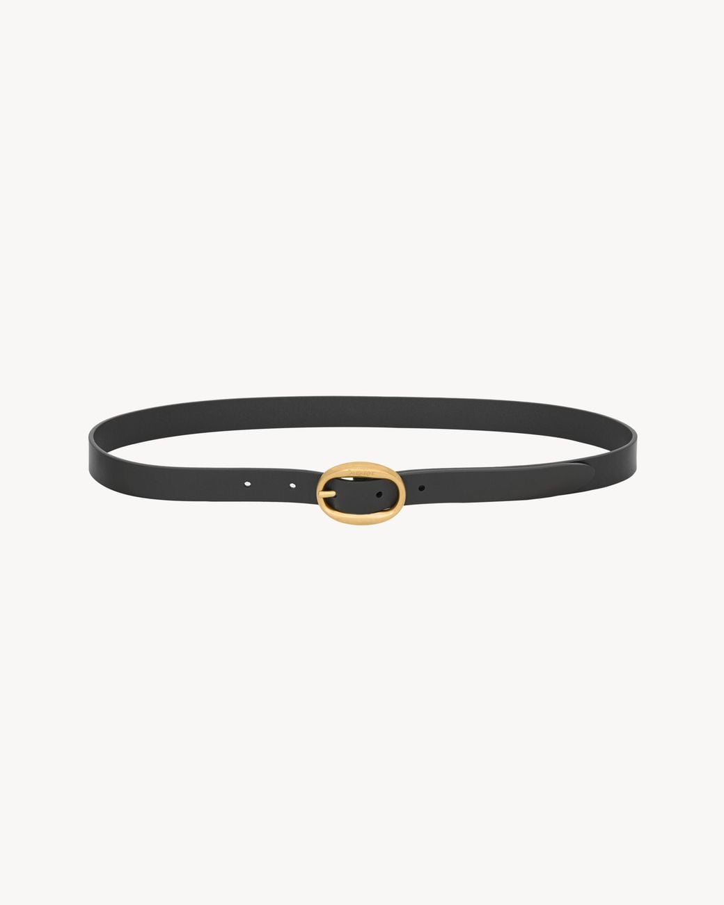 Saint Laurent White Oval Buckle Belt