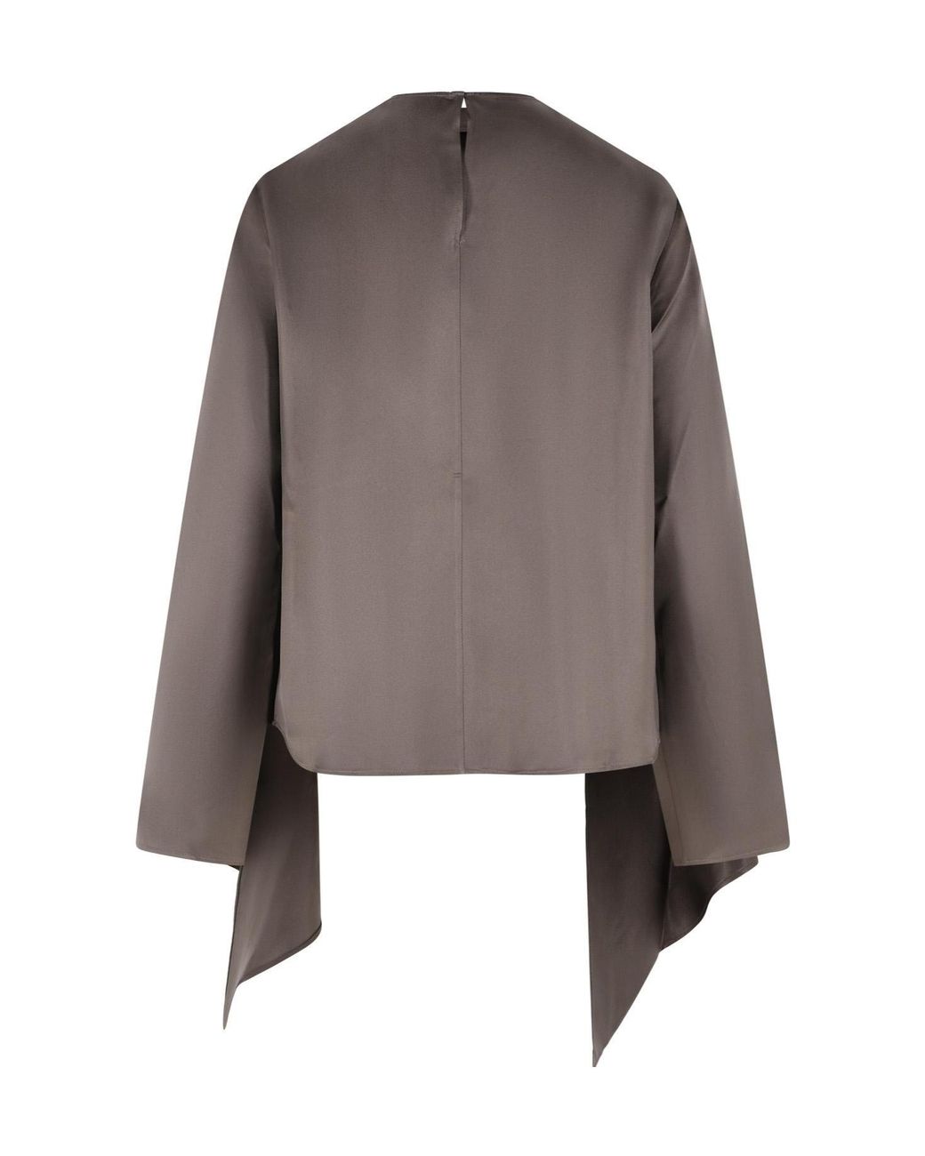 Loulou de Saison Brown Gala Draped-Scarf Top