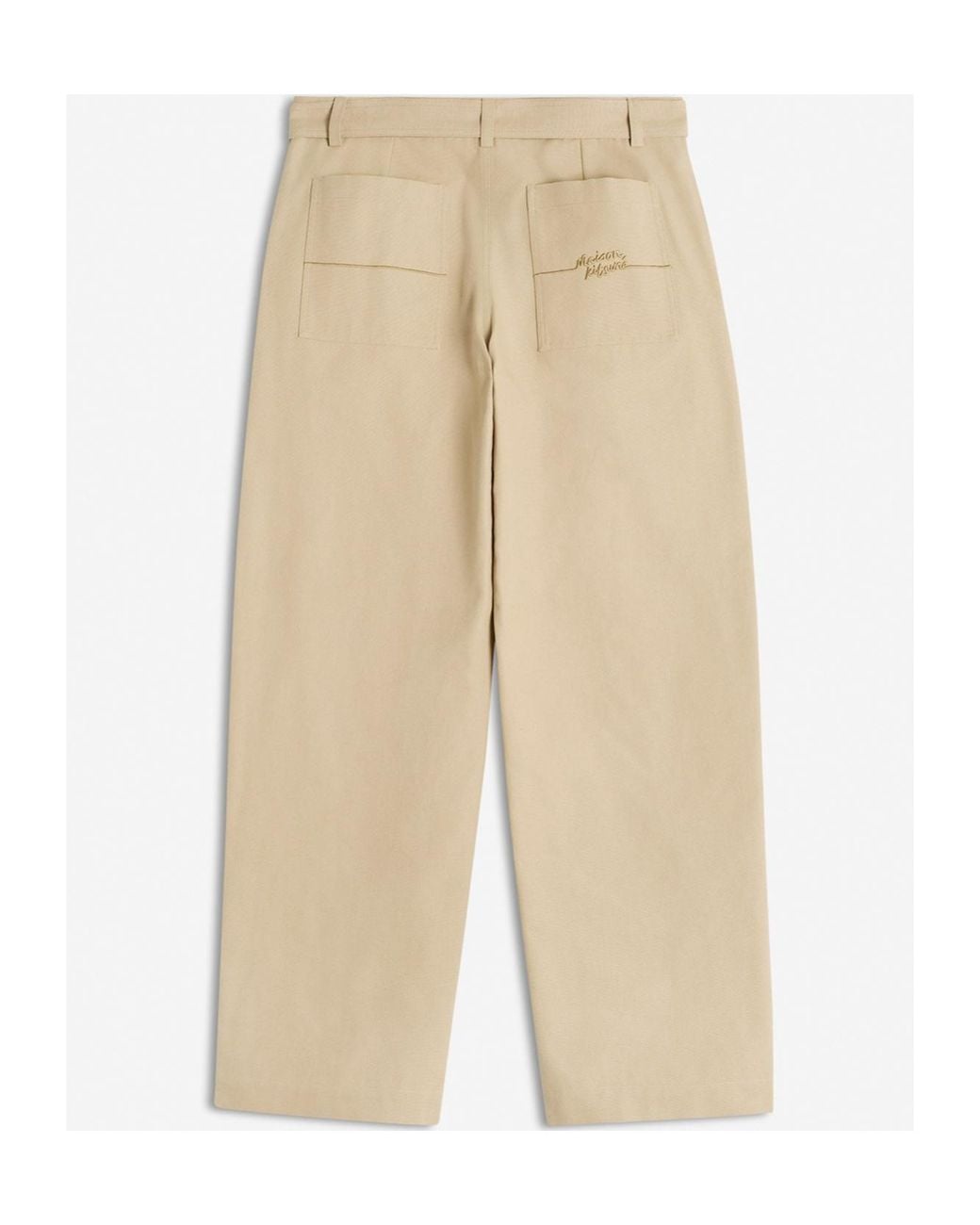 Maison Kitsuné Natural Belt Loops Slacks for men
