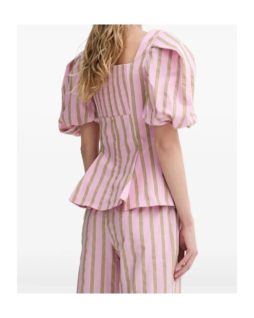 Stine Goya Pink Balloon-Sleeve Top