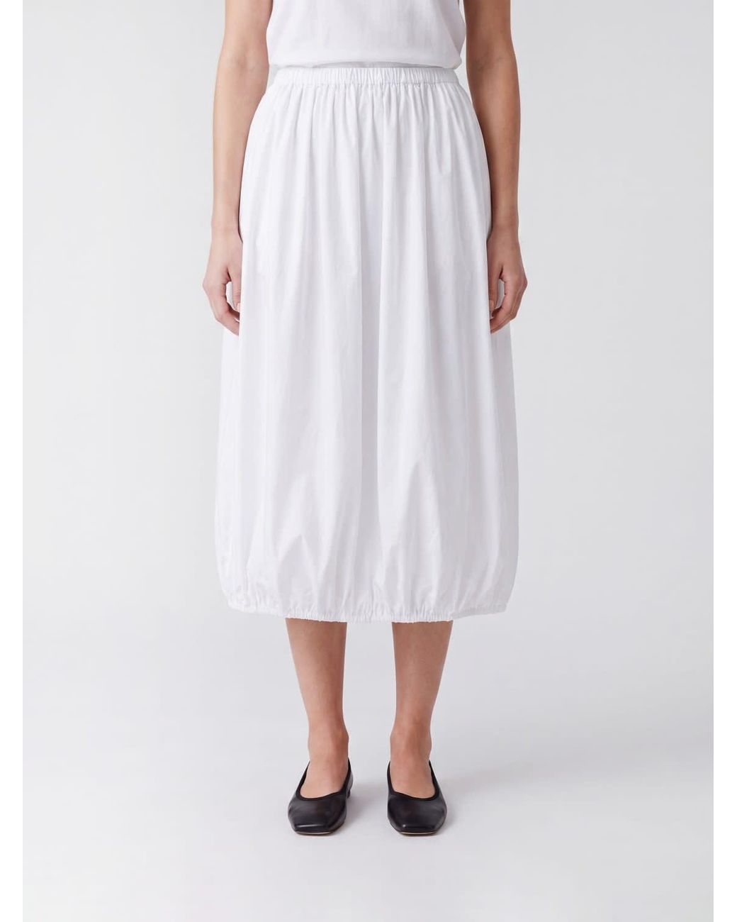 Comme des Garçons White Comme Des Garçons Sleeveless Gathered Blouse