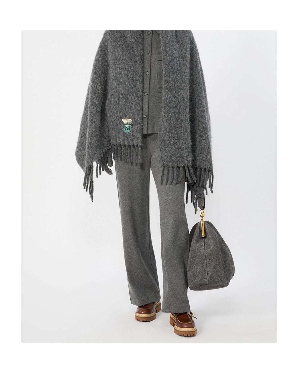 Weekend by Maxmara Gray Wkdorata Straight-Leg Pants