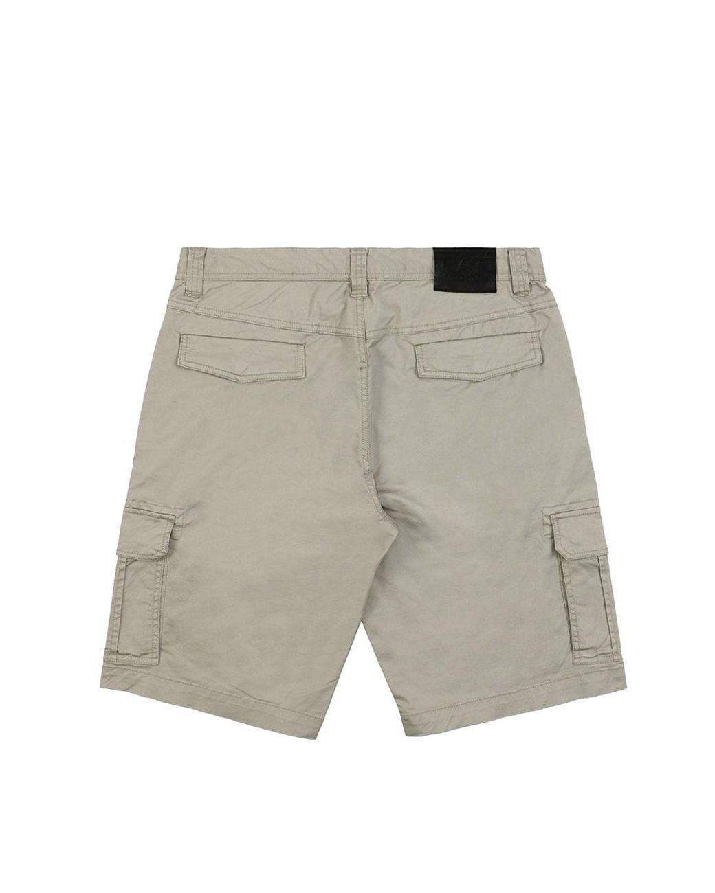 EA7 Gray Logo Patch Shorts for men