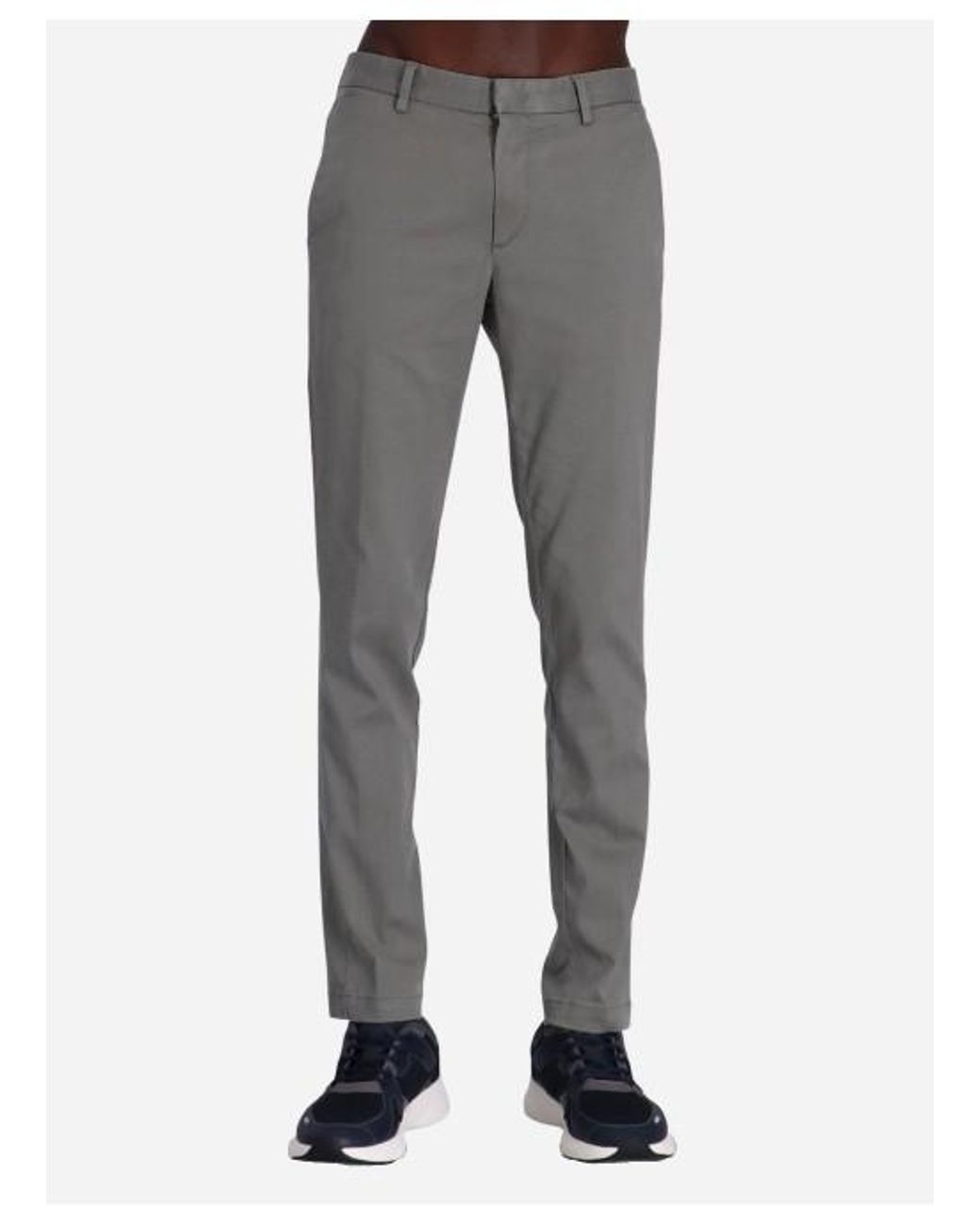 Boss Gray Straight Casual Pants for men