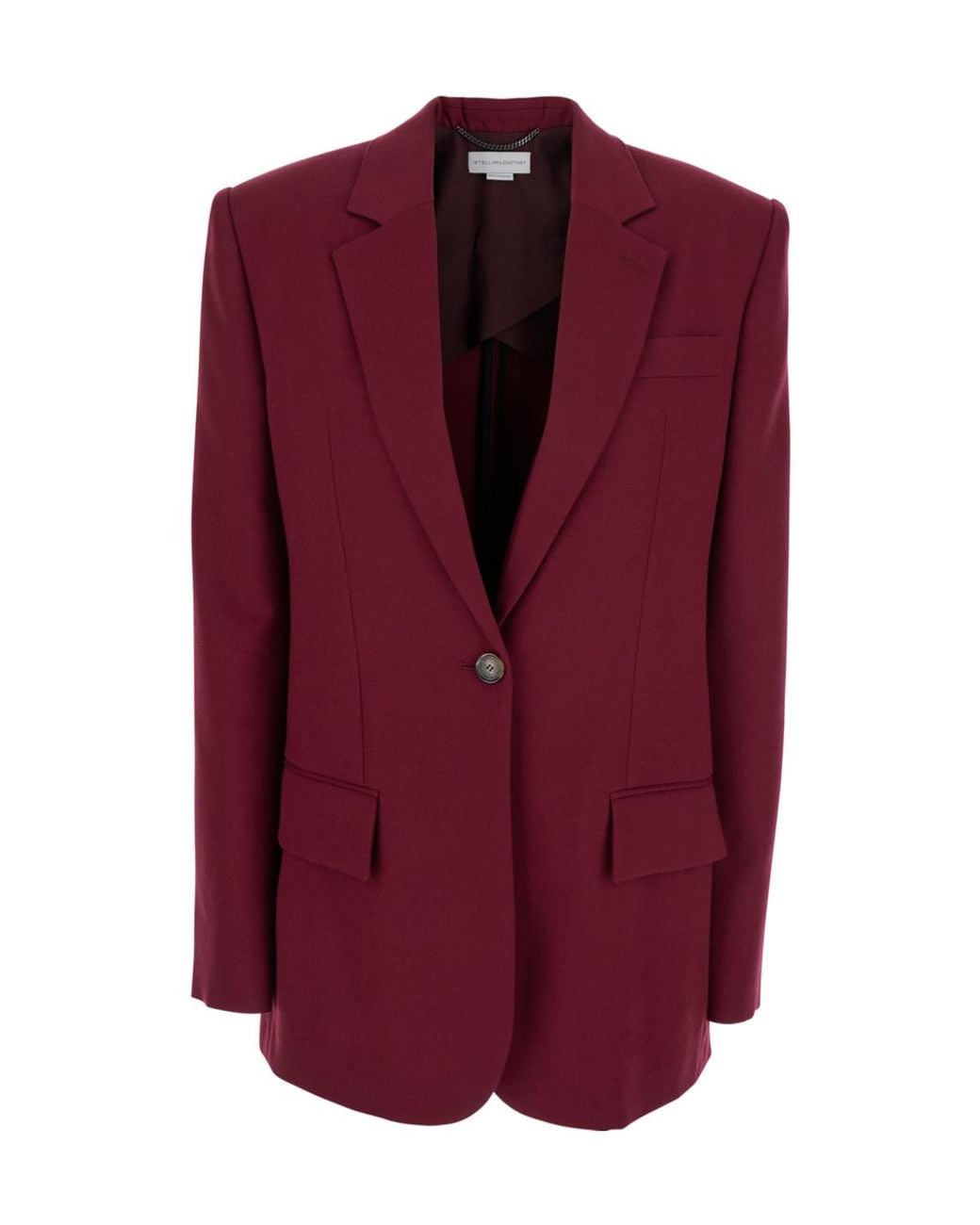 Stella McCartney Purple Single-Breasted Flannel Jacket