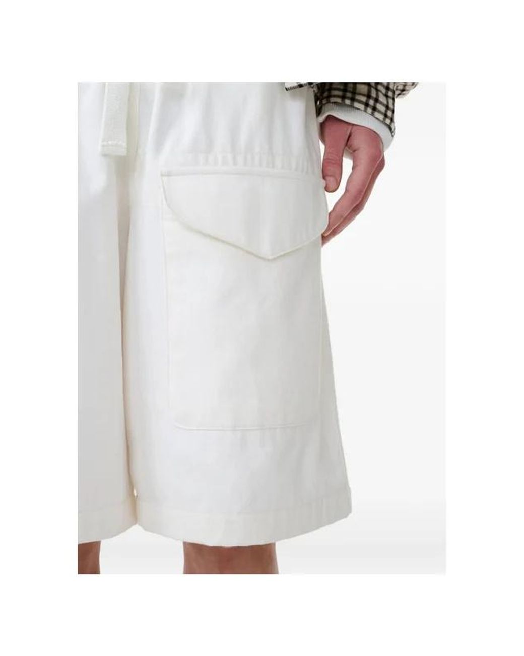 Studio Nicholson White Drawstring Shorts for men