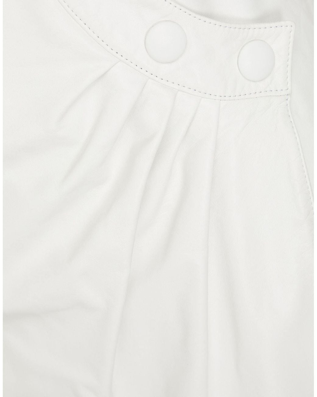 Isabel Marant White Minimalist Slimfit Leather Skirt