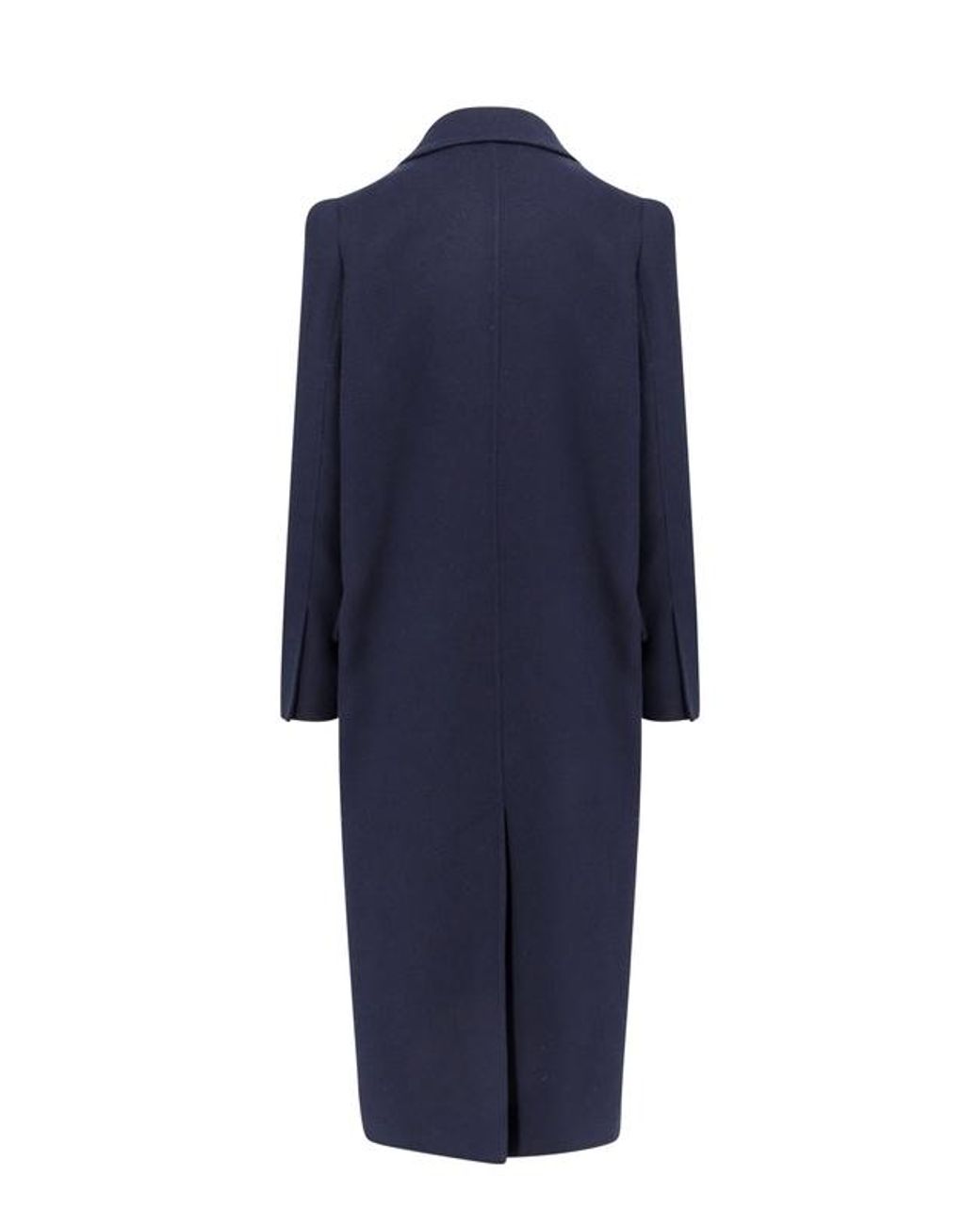 Max Mara Blue Albania1234 Double-Breasted Long-Sleeved Coat